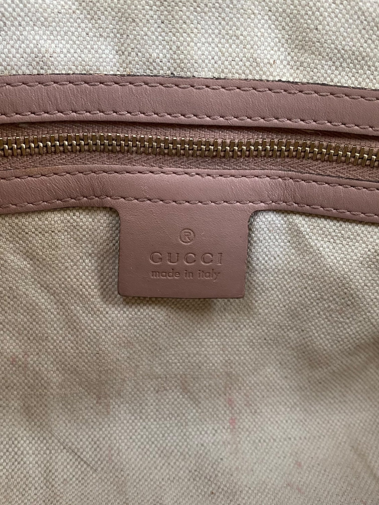 Gucci Bauletto Mini in canvas GG e righe pastello