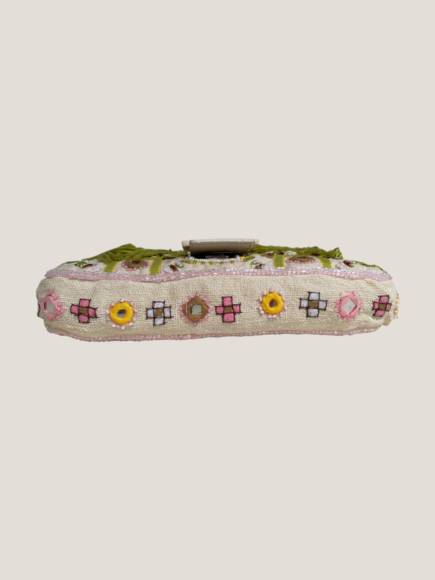 Fendi floral embroidered baguette