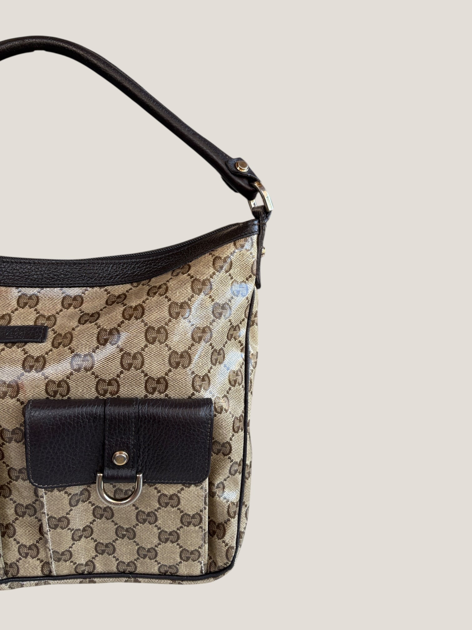 Gucci Hobo GG Crystal con doppia tasca frontale