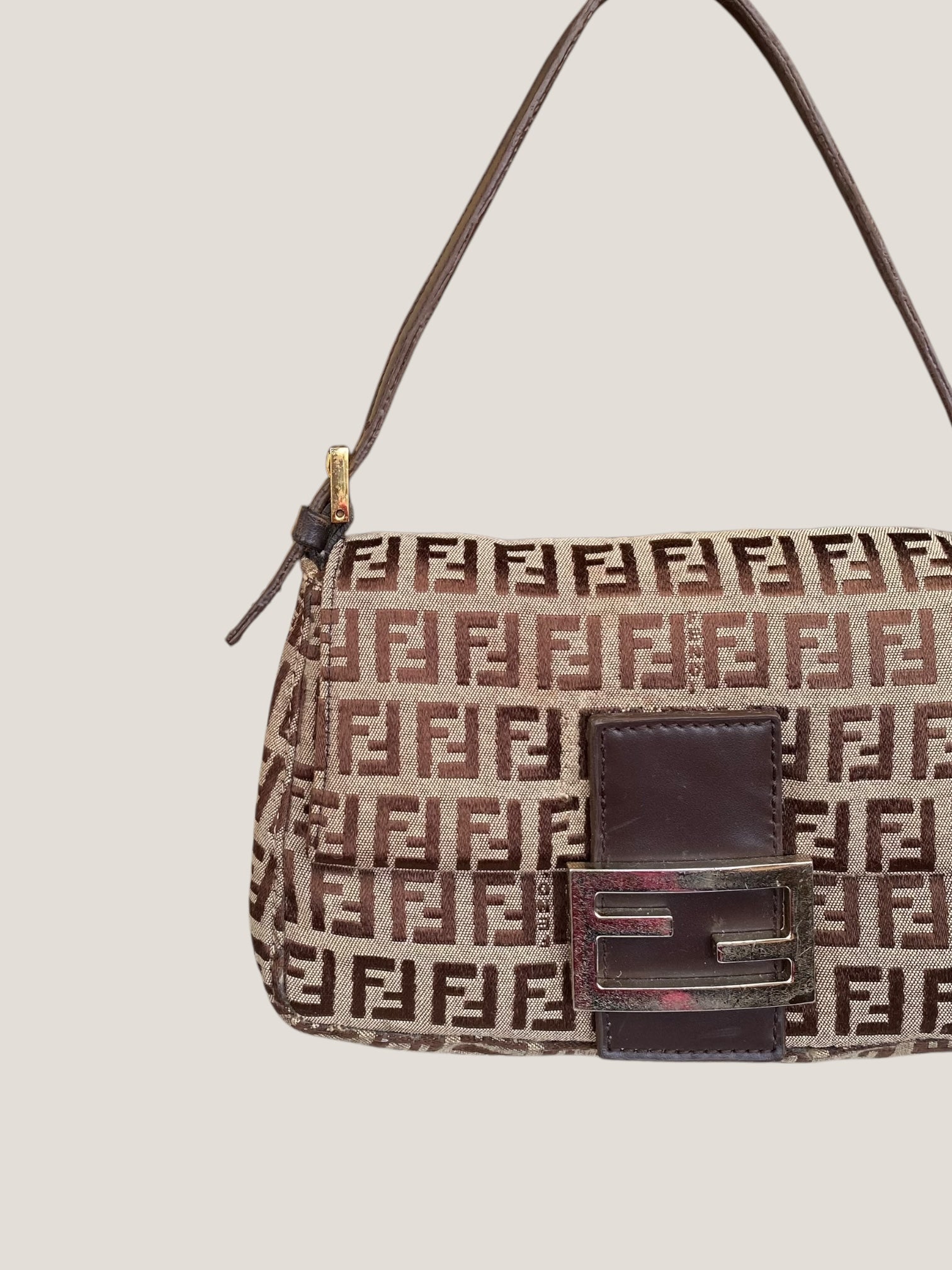 Fendi Mini Baguette in canvas monogram
