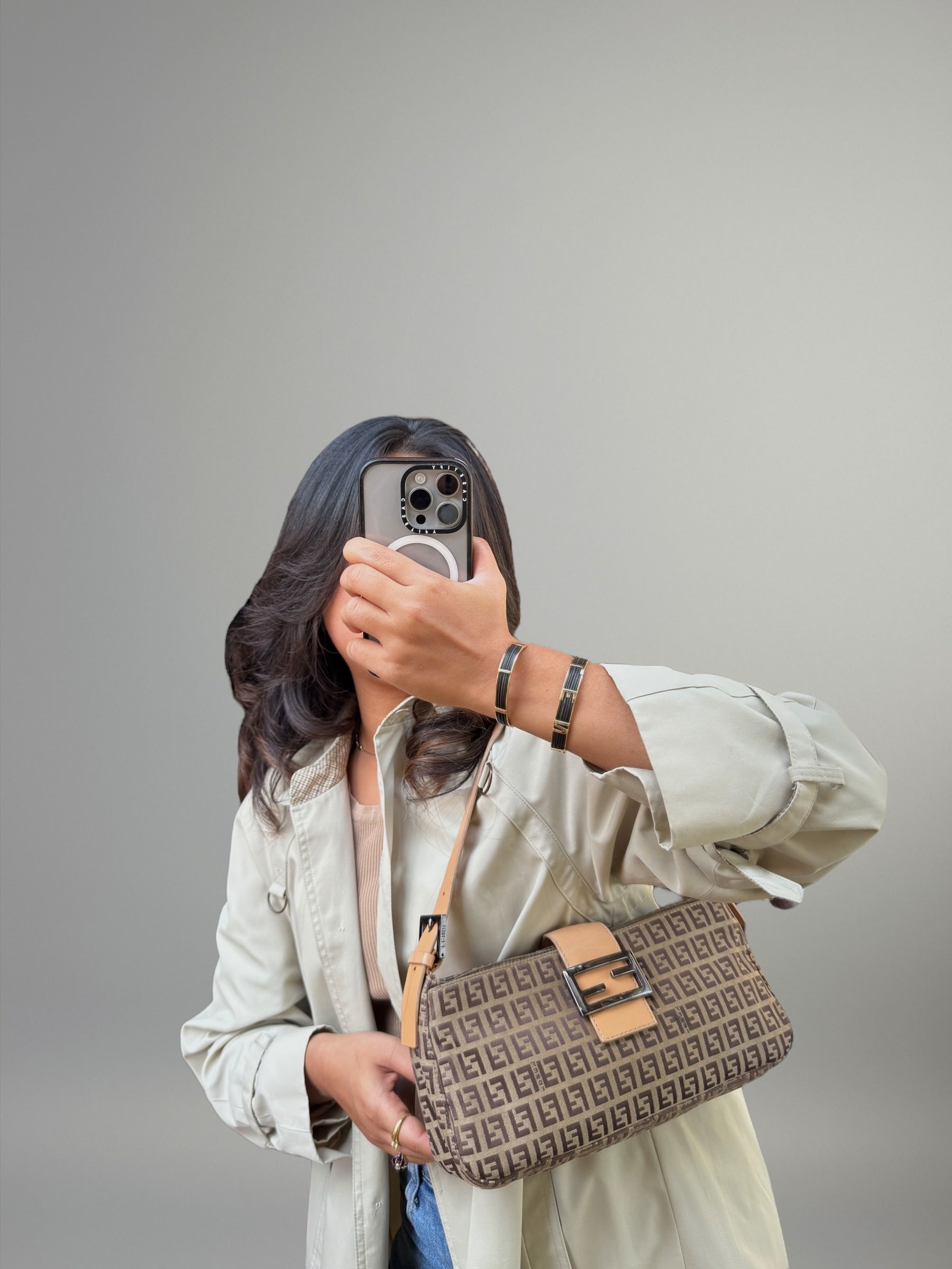 FENDI Baguette Zucchino Beige