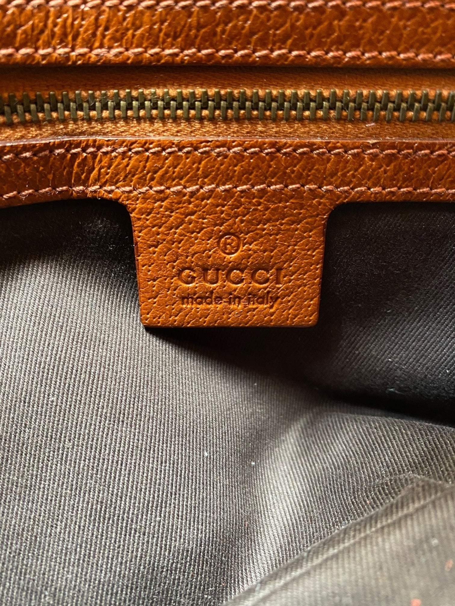 Gucci Jackie in tela GG con finiture in pelle cuoio