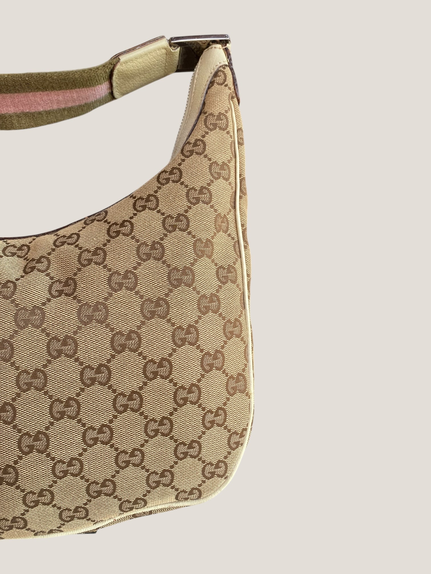 Gucci hobo web rosa e verde