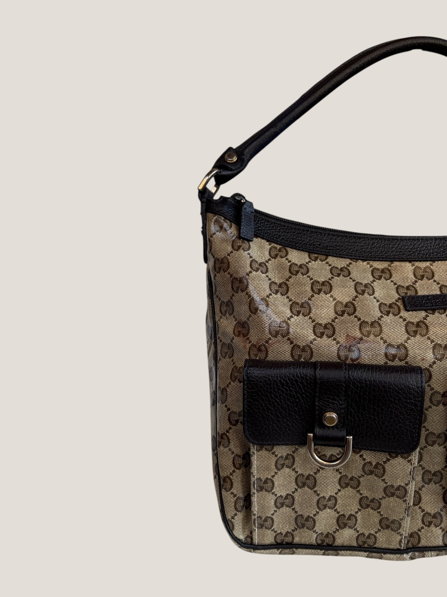 Gucci Hobo GG Crystal con doppia tasca frontale