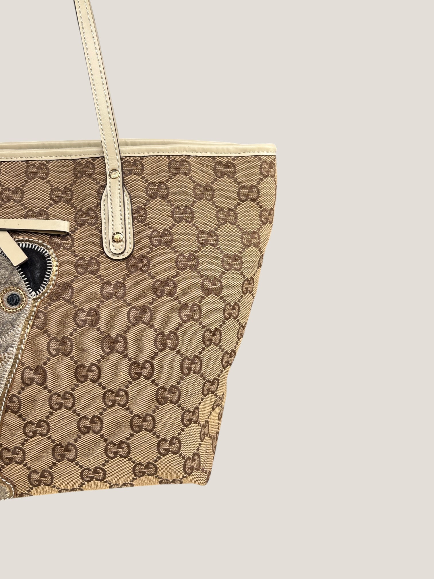 GUCCI GG CANVAS TOTE “DOG PATCH”