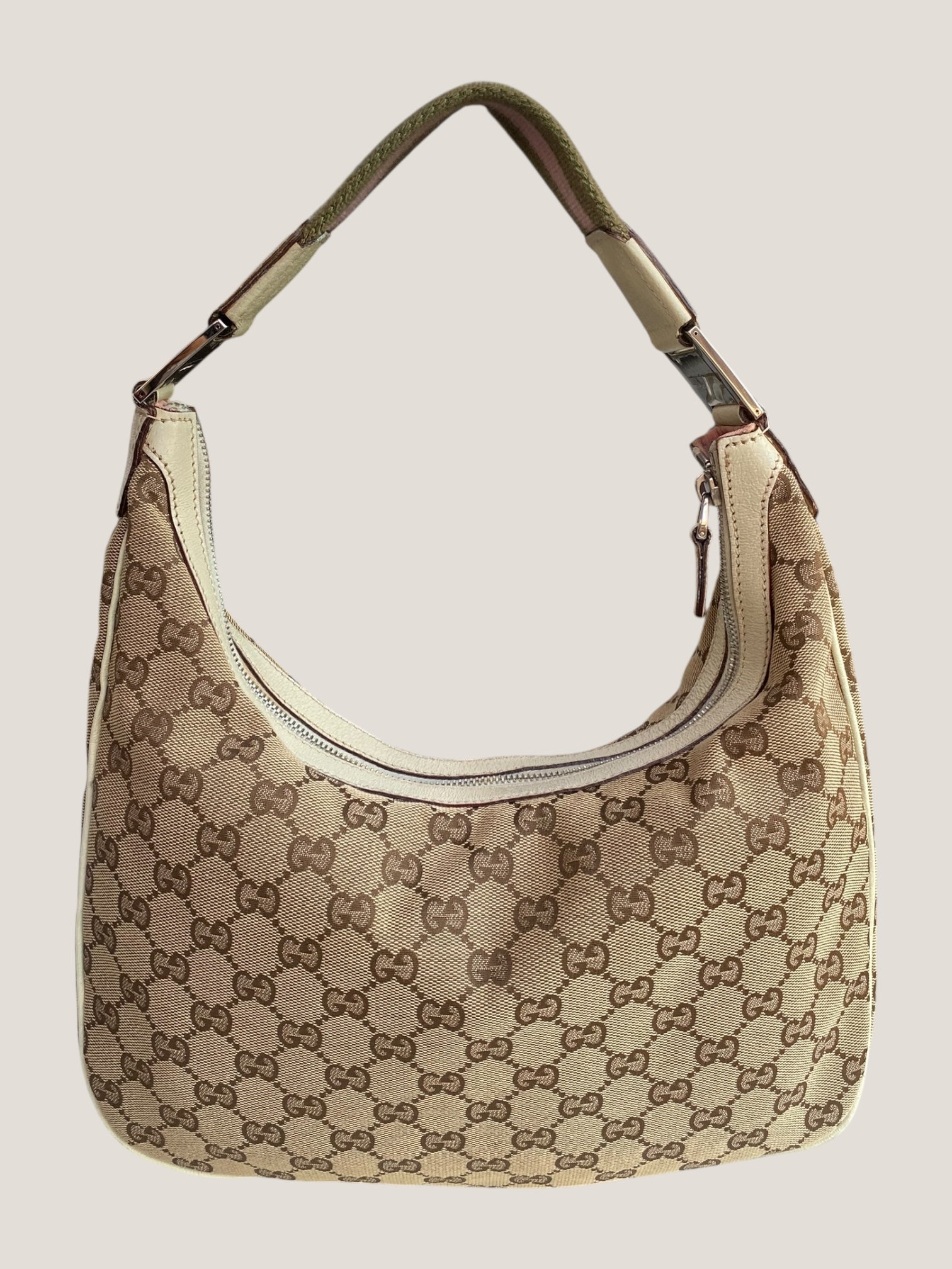 Gucci hobo web rosa e verde