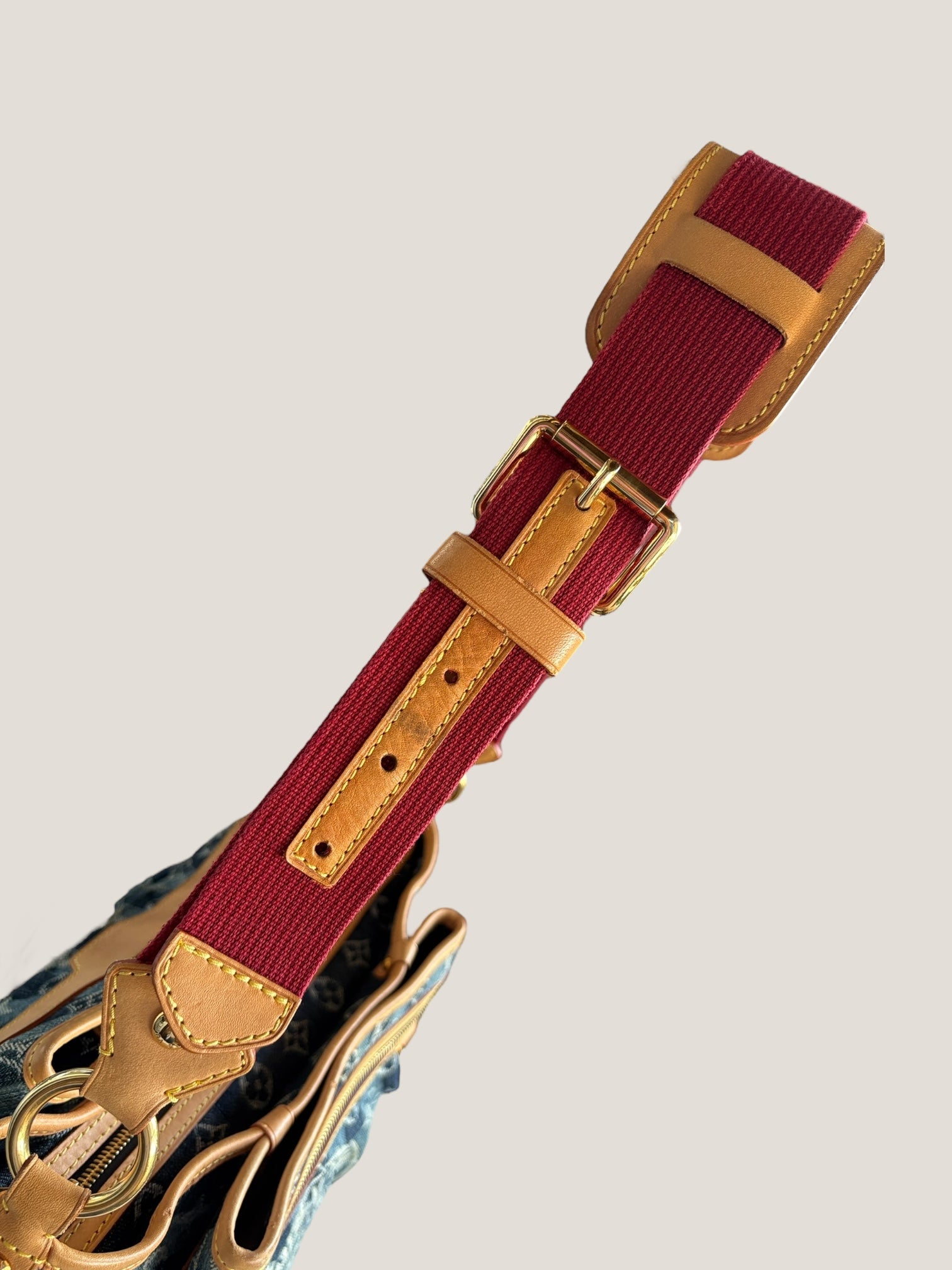 Louis Vuitton Denim Porte Épaule Raye MM