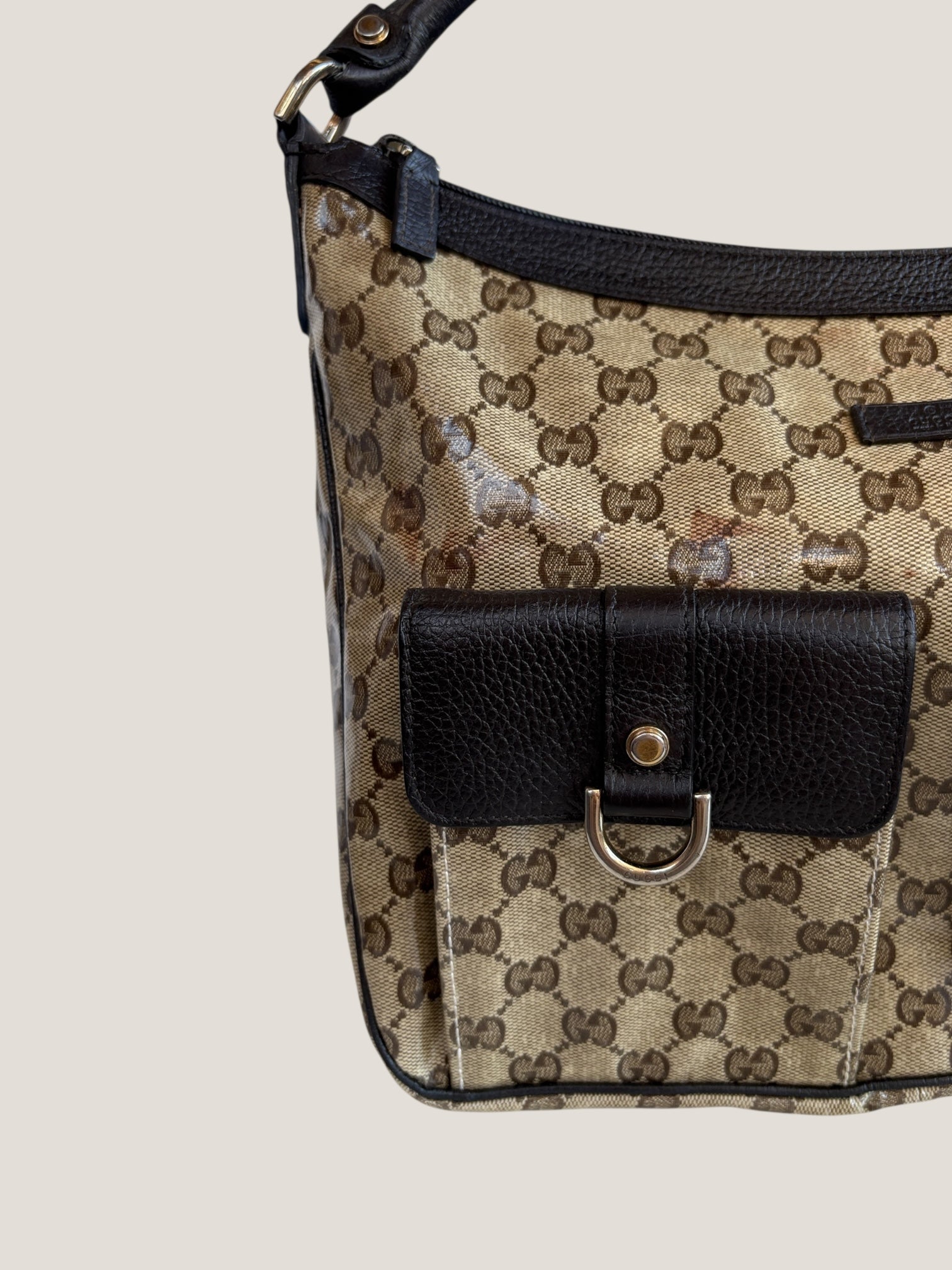 Gucci Hobo GG Crystal con doppia tasca frontale