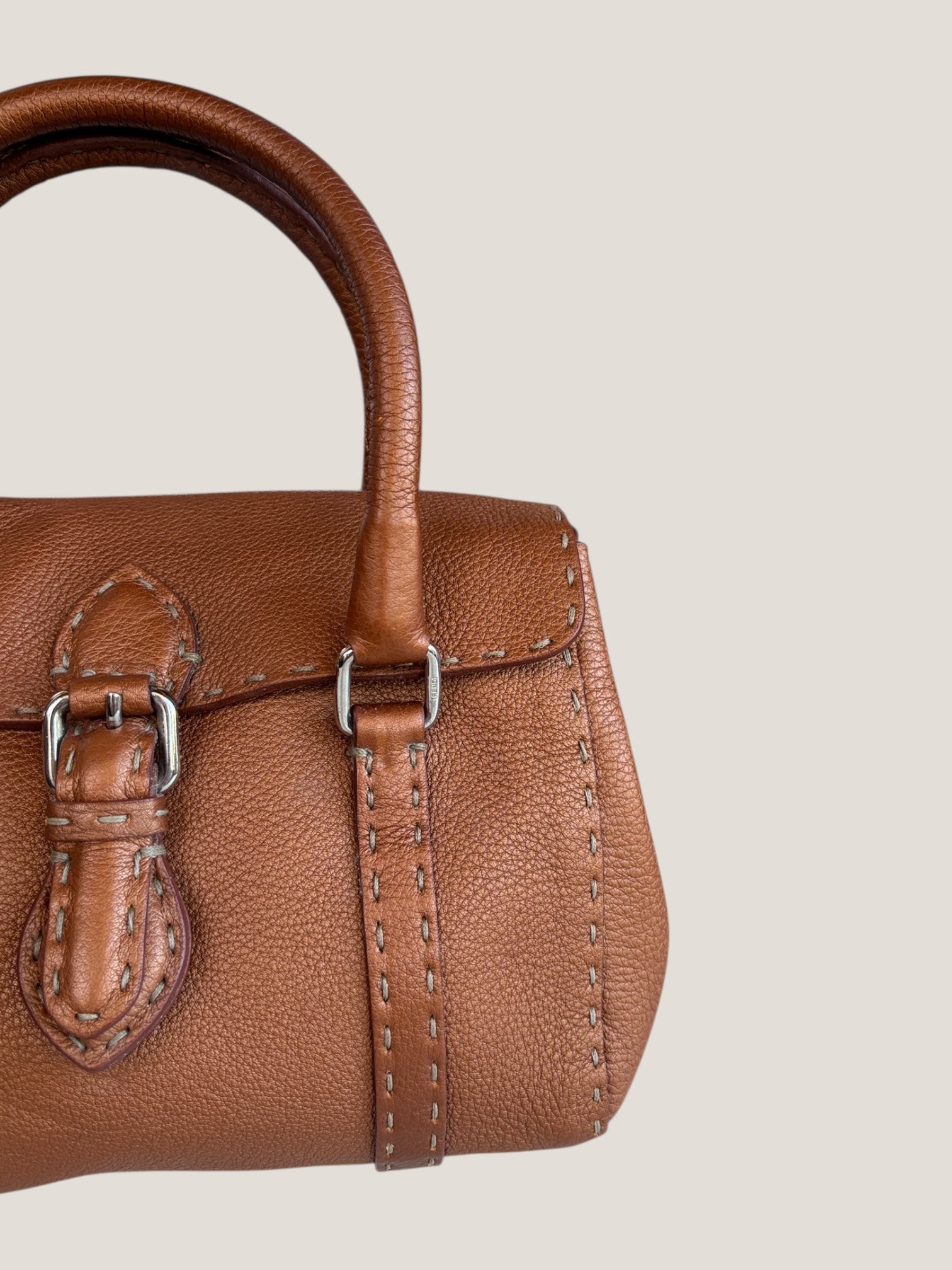 Fendi Selleria Mini color cuoio metallizzato