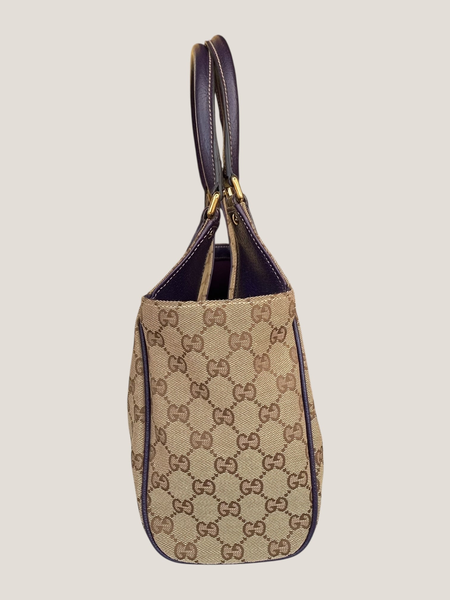 GUCCI Jackie Canvas Beige-Marrone