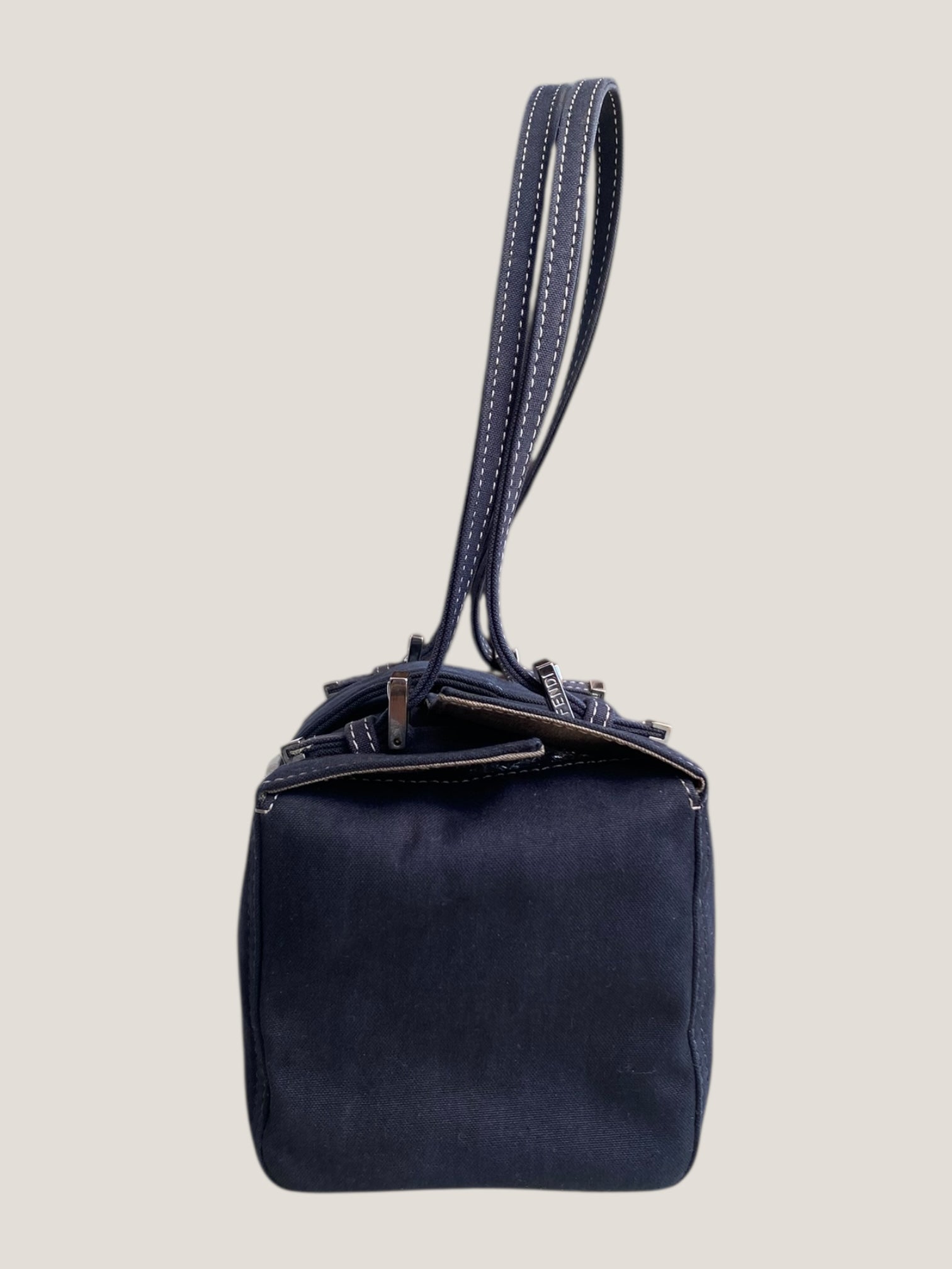 FENDI Baguette in Tessuto Blu