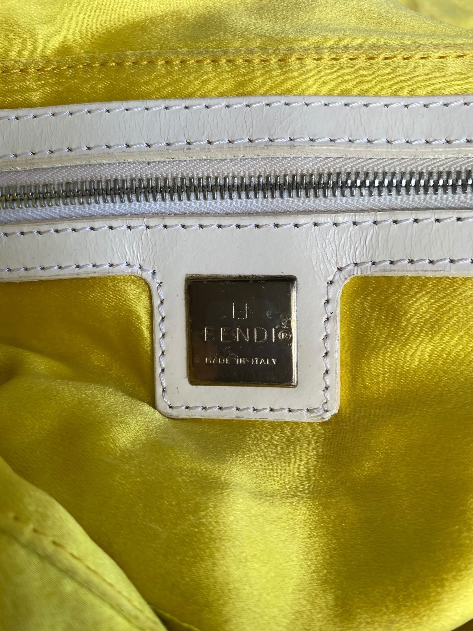 Fendi floral embroidered baguette