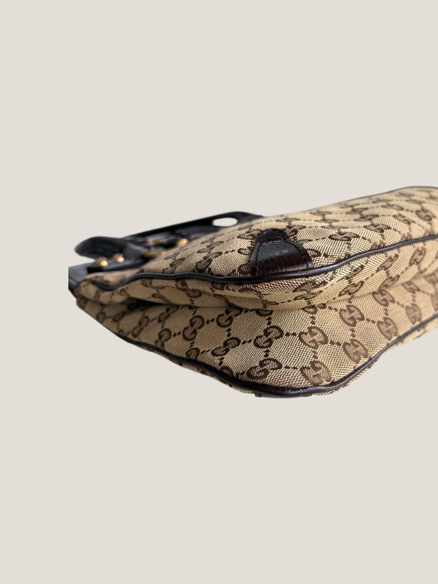 Gucci Tote GG Canvas Horsebit con catena dorata