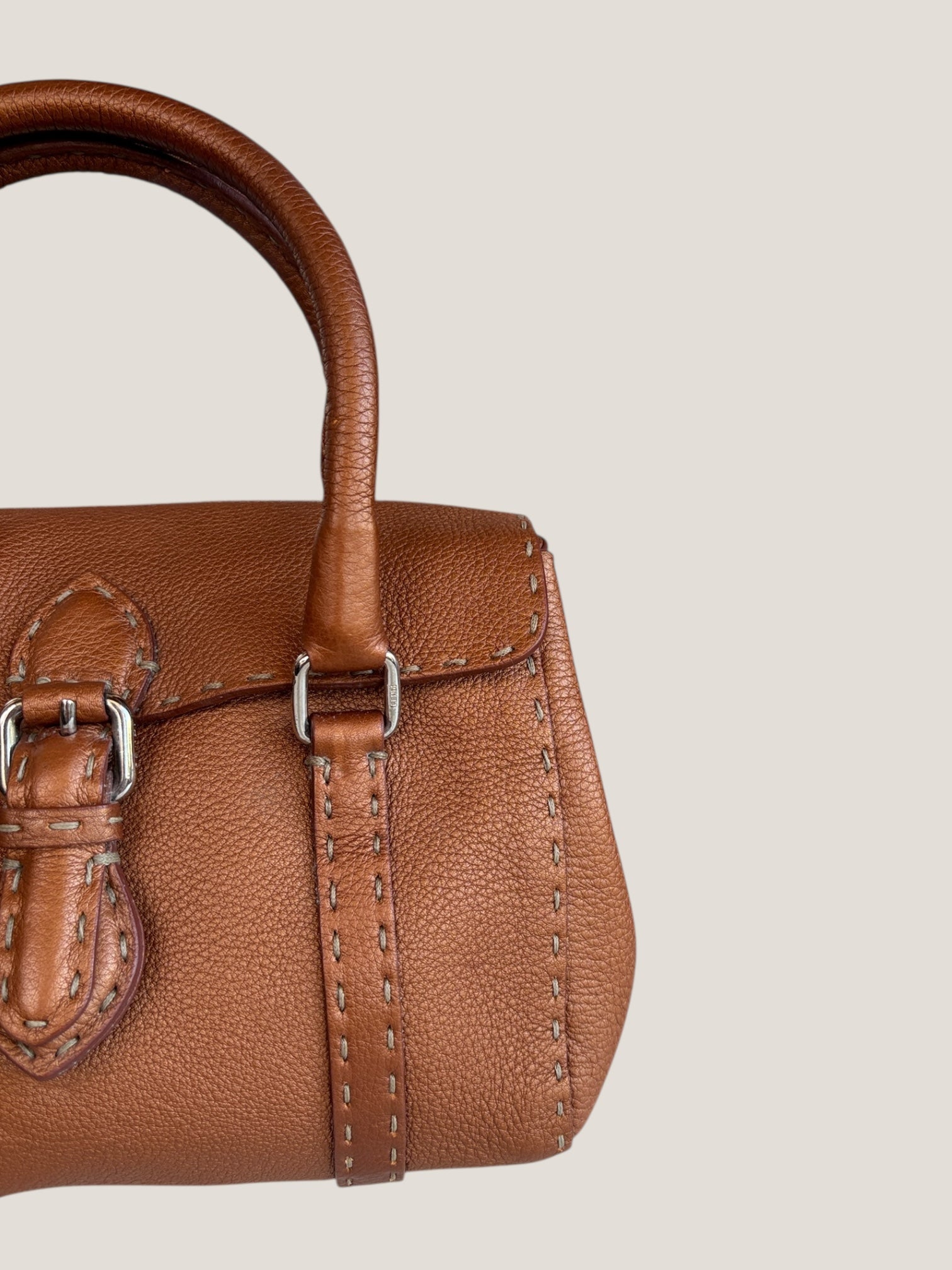 Fendi Selleria Mini color cuoio metallizzato