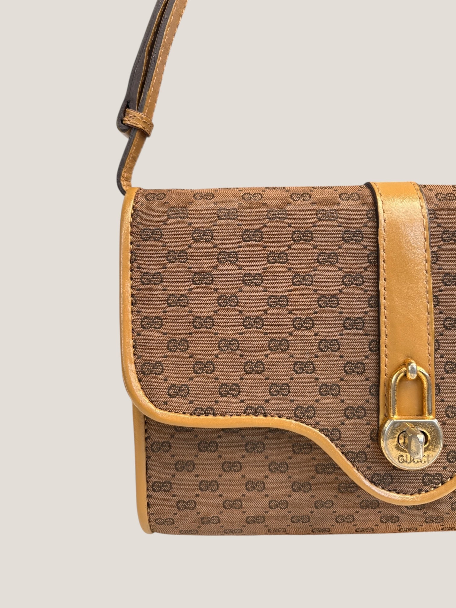 Gucci GG Canvas Miele Shoulder Bag