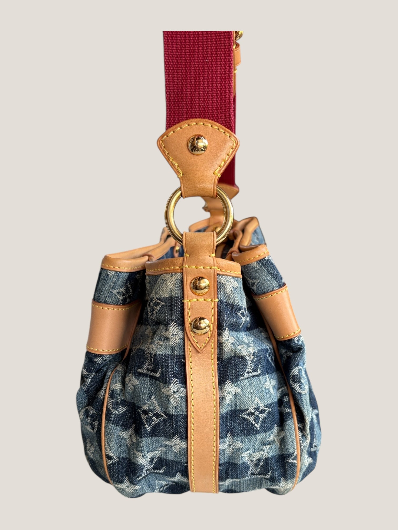 Louis Vuitton Denim Porte Épaule Raye MM