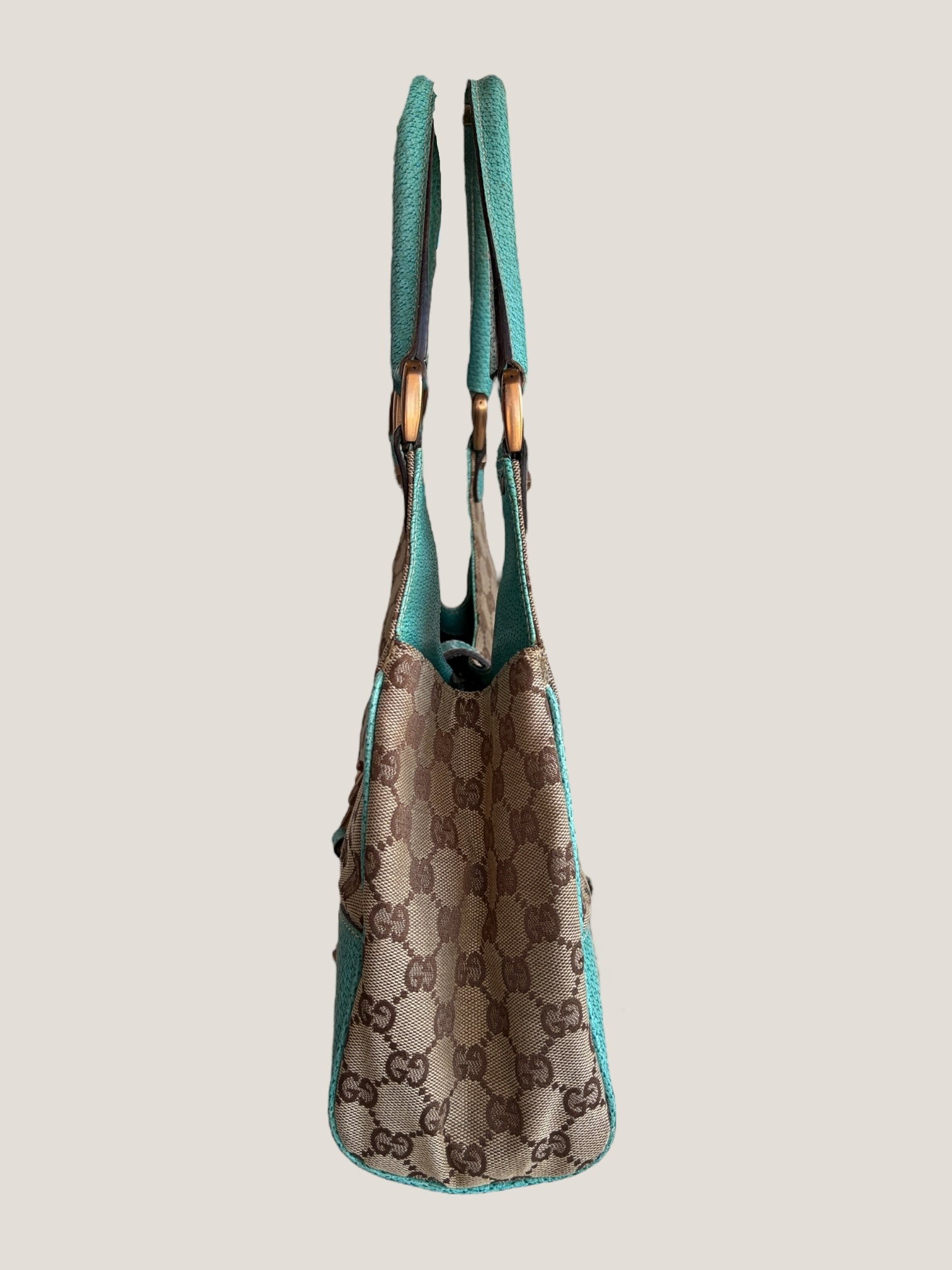 Gucci Jackie turchese con hardware oro rosa