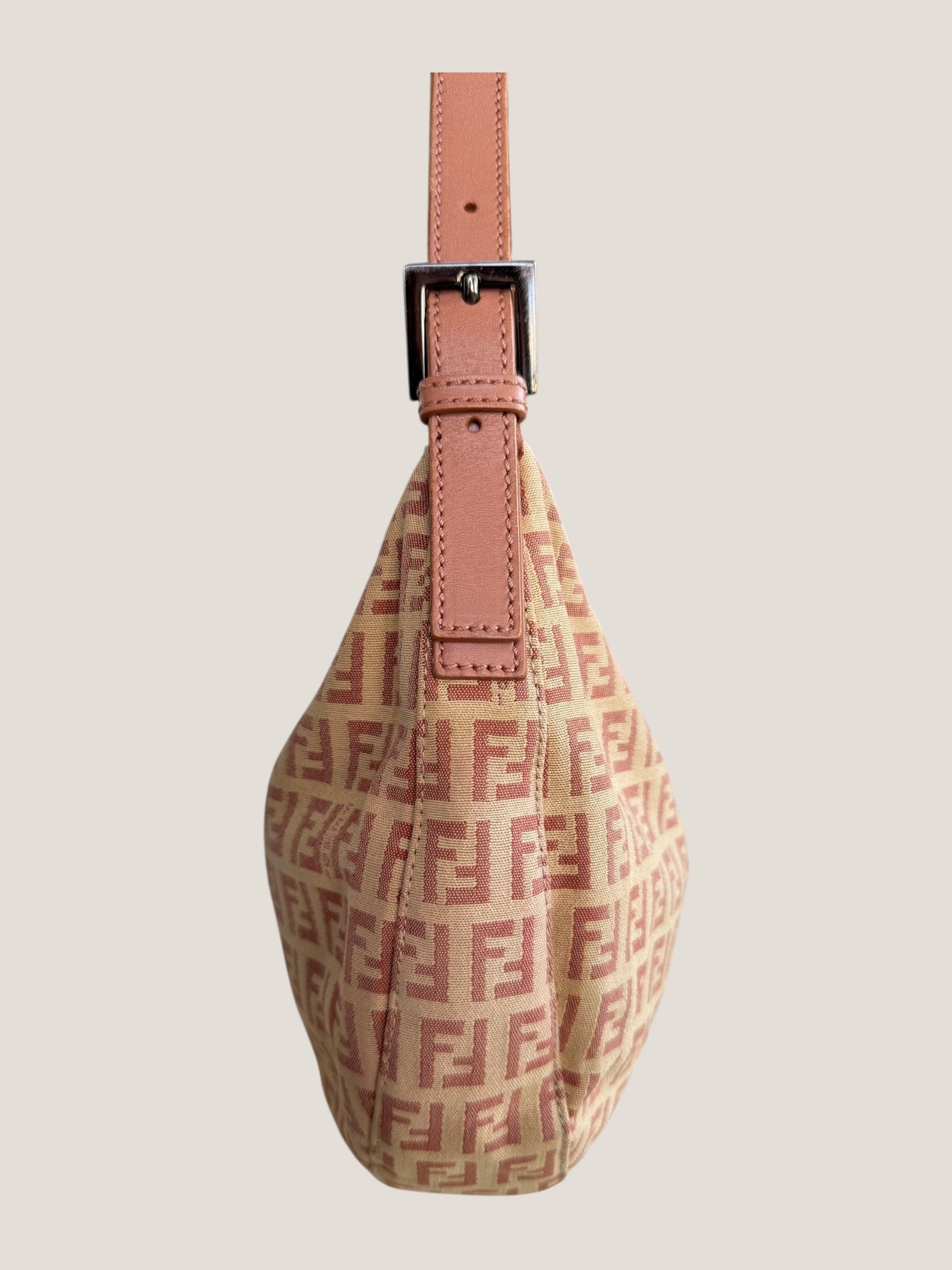 Fendi Baguette Half Moon Monogram Rosa