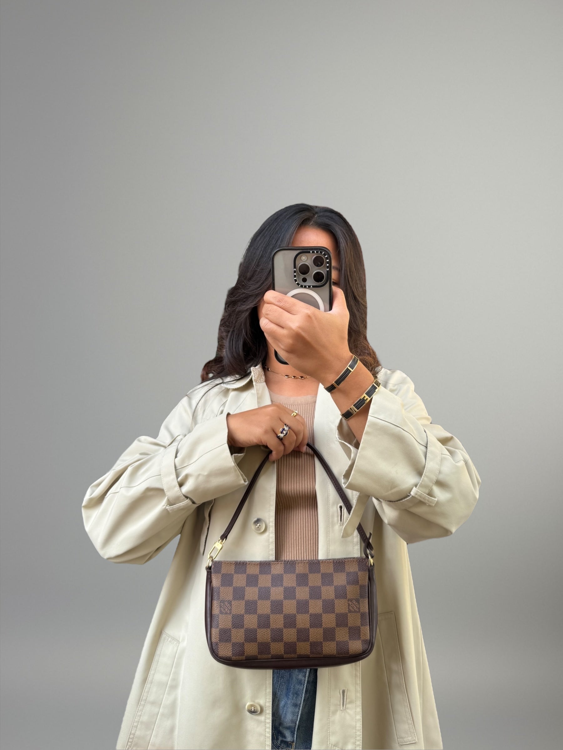 LV Pochette Accessoires Damier Ebene