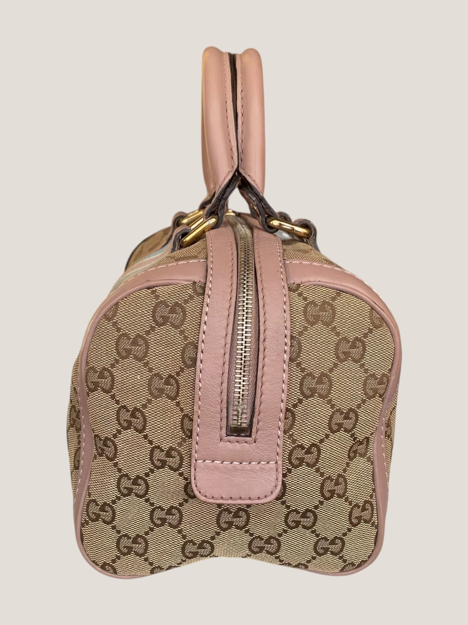 Gucci Bauletto Mini in canvas GG e righe pastello