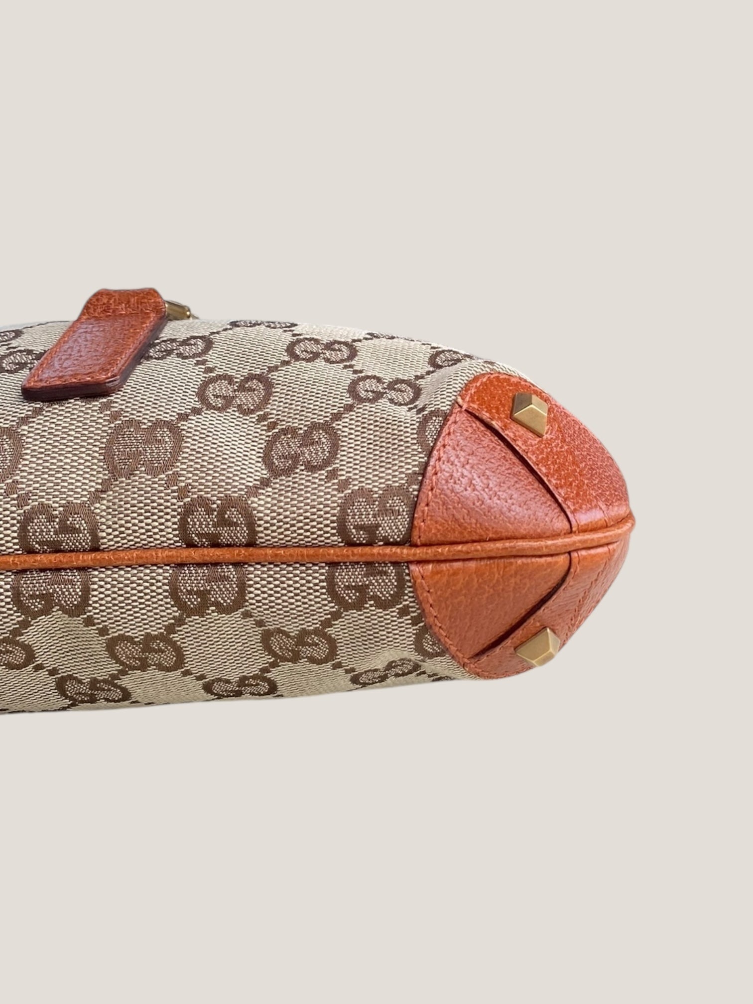 Gucci Jackie in tela GG con finiture in pelle cuoio