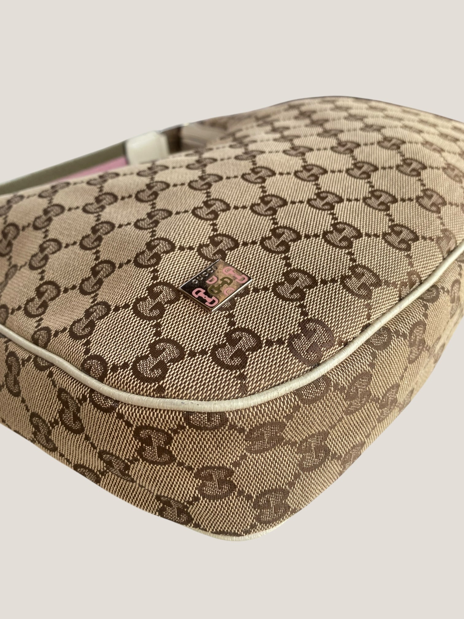 Gucci hobo web rosa e verde