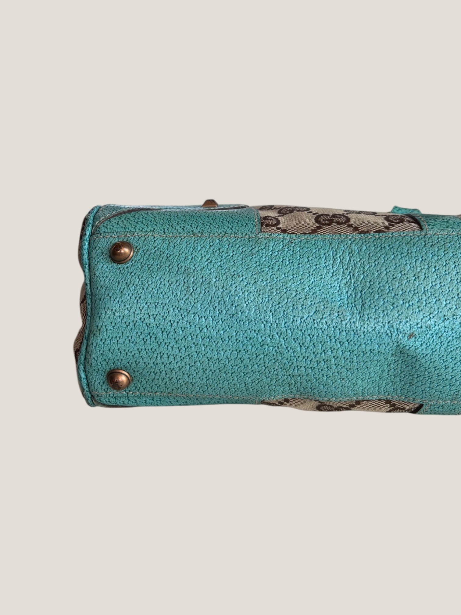 Gucci Jackie turchese con hardware oro rosa