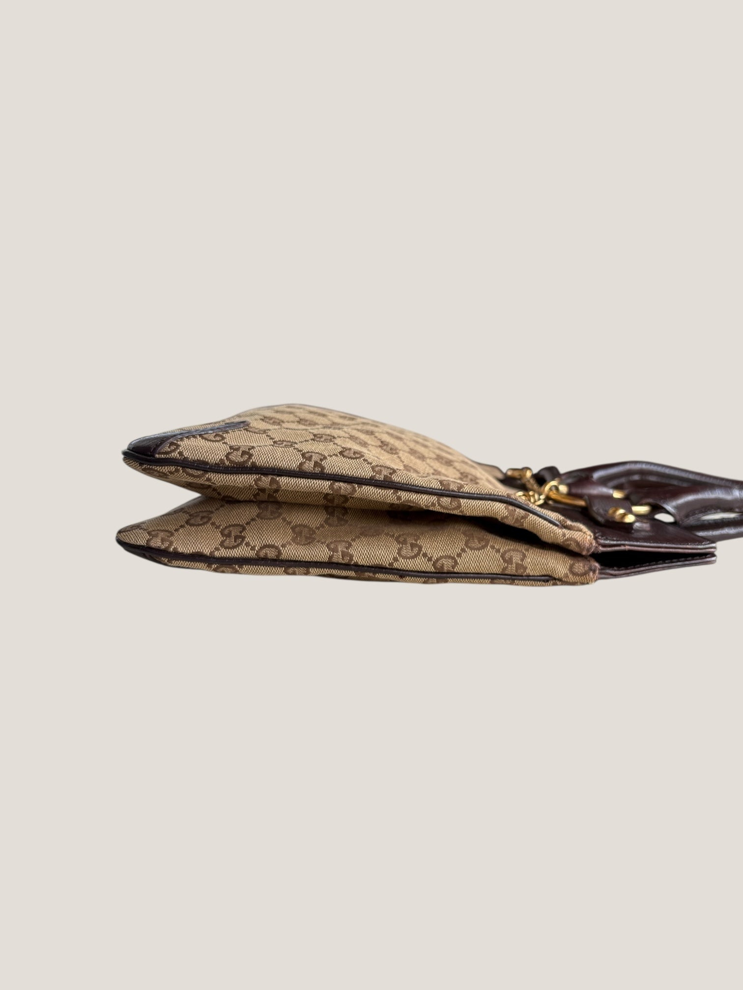 Gucci Tote GG Canvas Horsebit con catena dorata