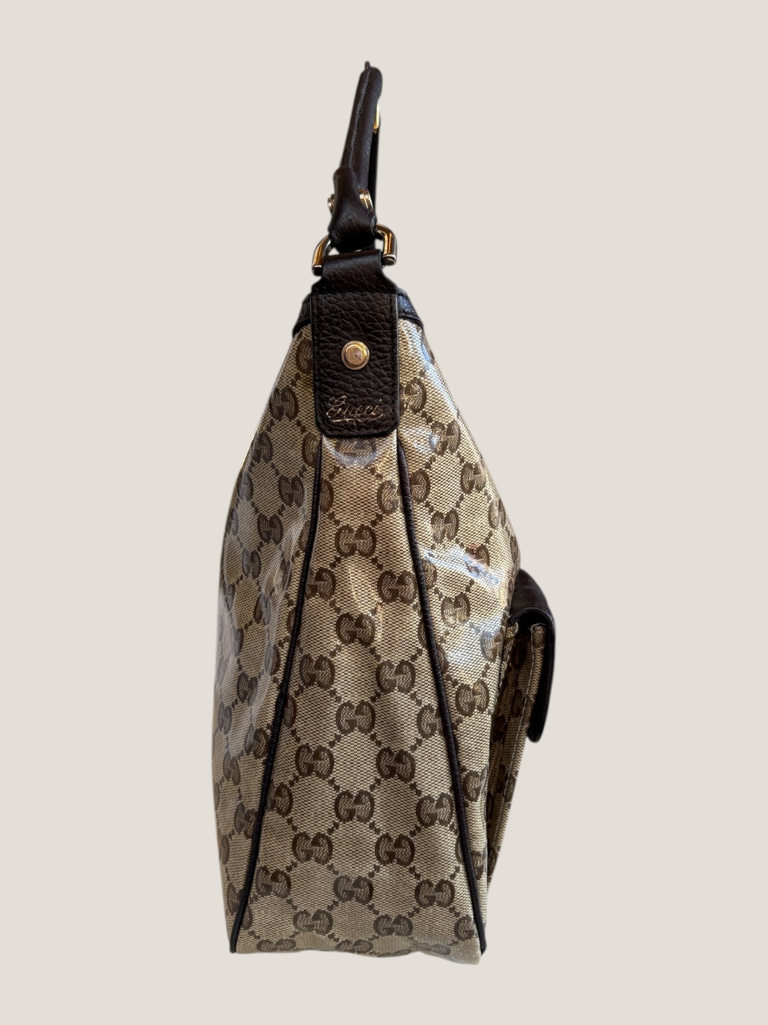 Gucci Hobo GG Crystal con doppia tasca frontale