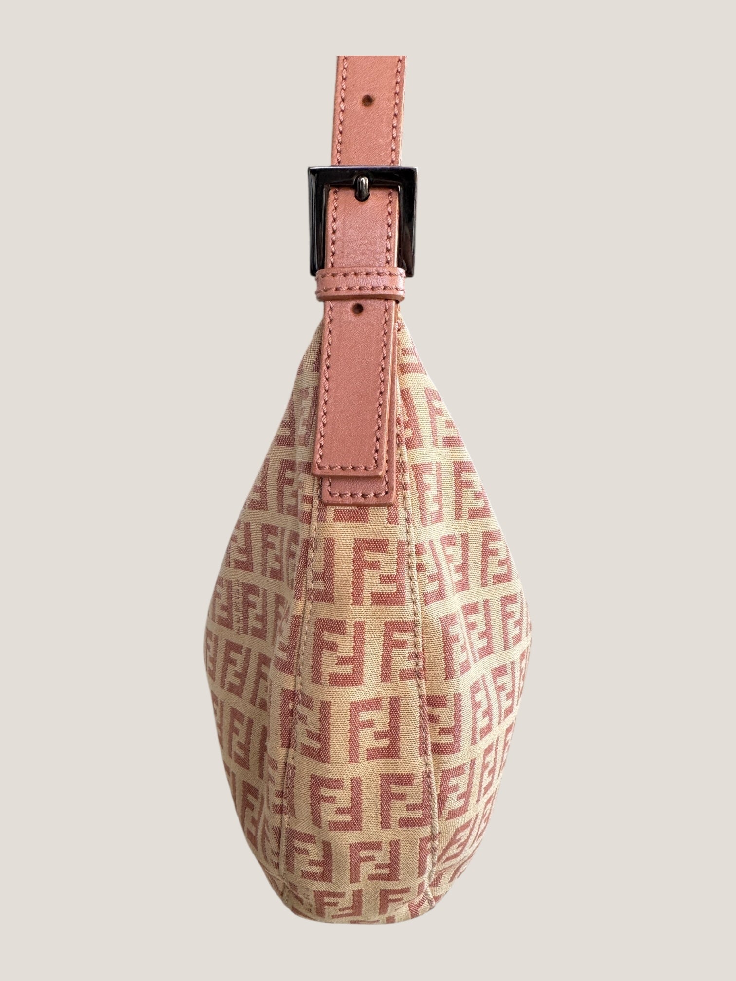 Fendi Baguette Half Moon Monogram Rosa