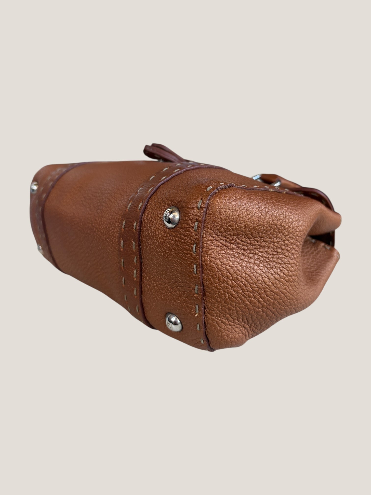 Fendi Selleria Mini color cuoio metallizzato