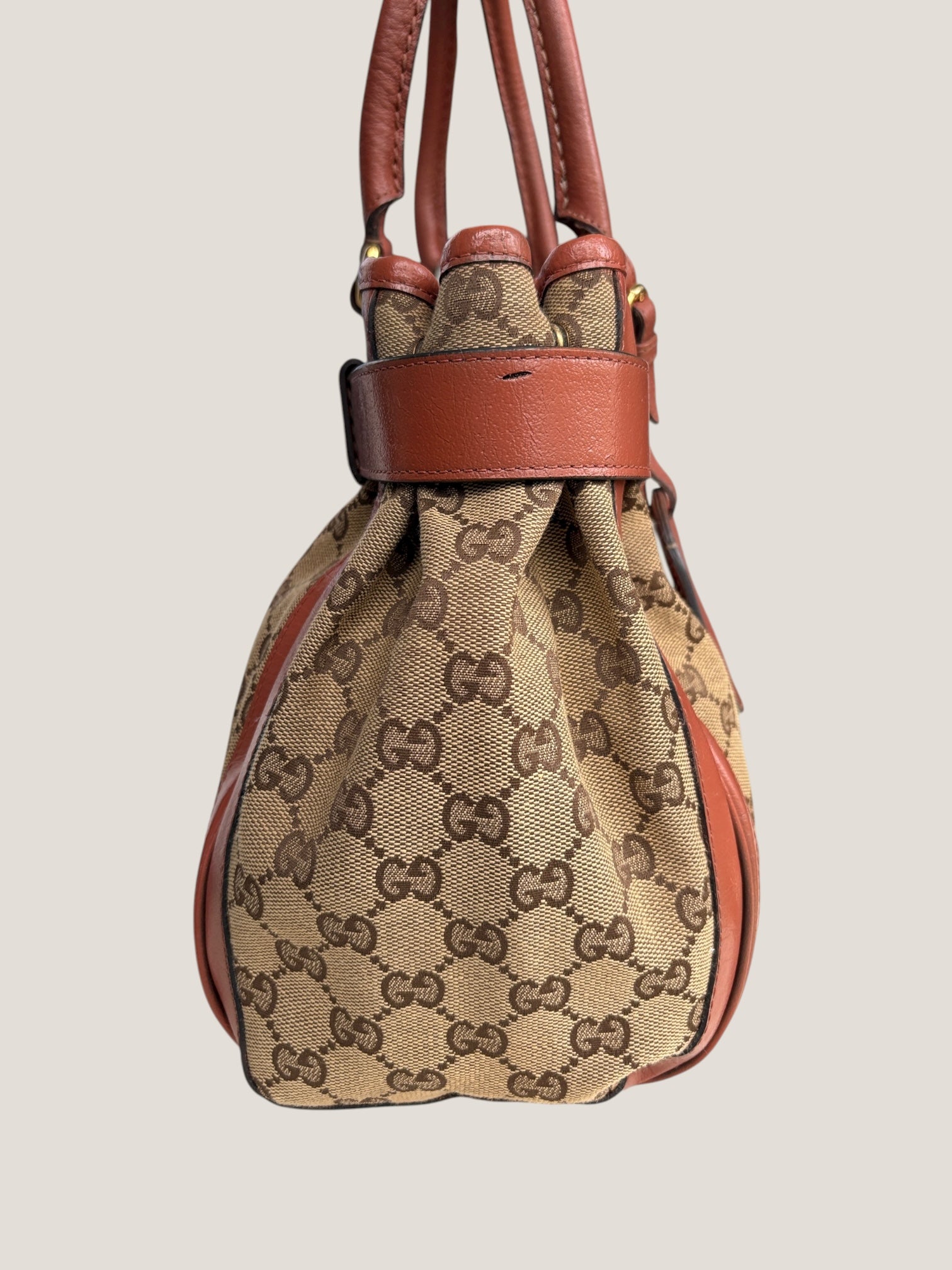 Gucci GG Canvas Tote Marrone Ruggine