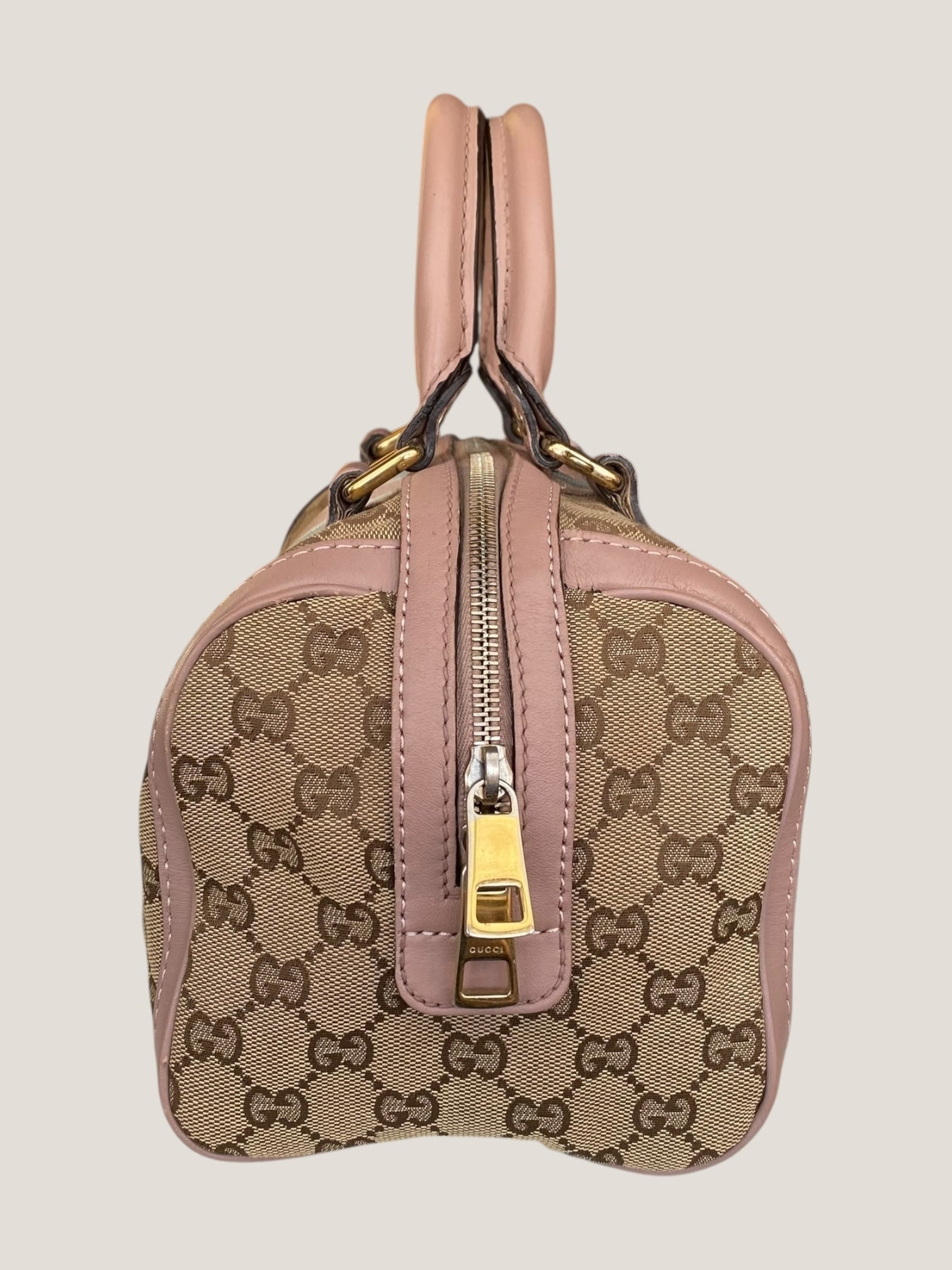 Gucci Bauletto Mini in canvas GG e righe pastello