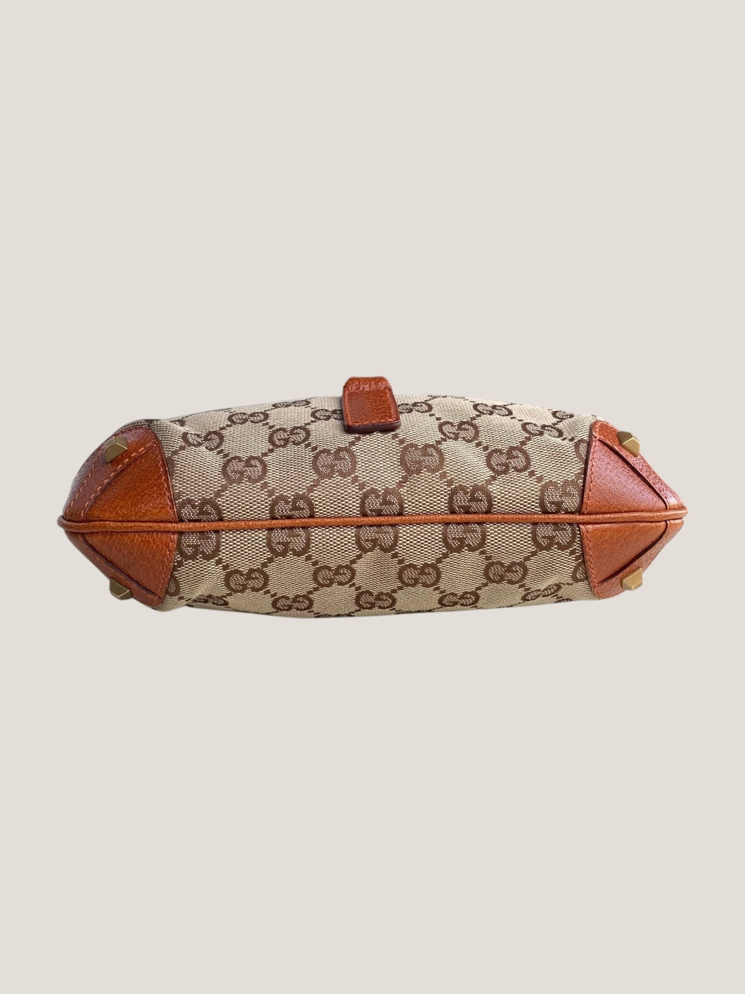 Gucci Jackie in tela GG con finiture in pelle cuoio