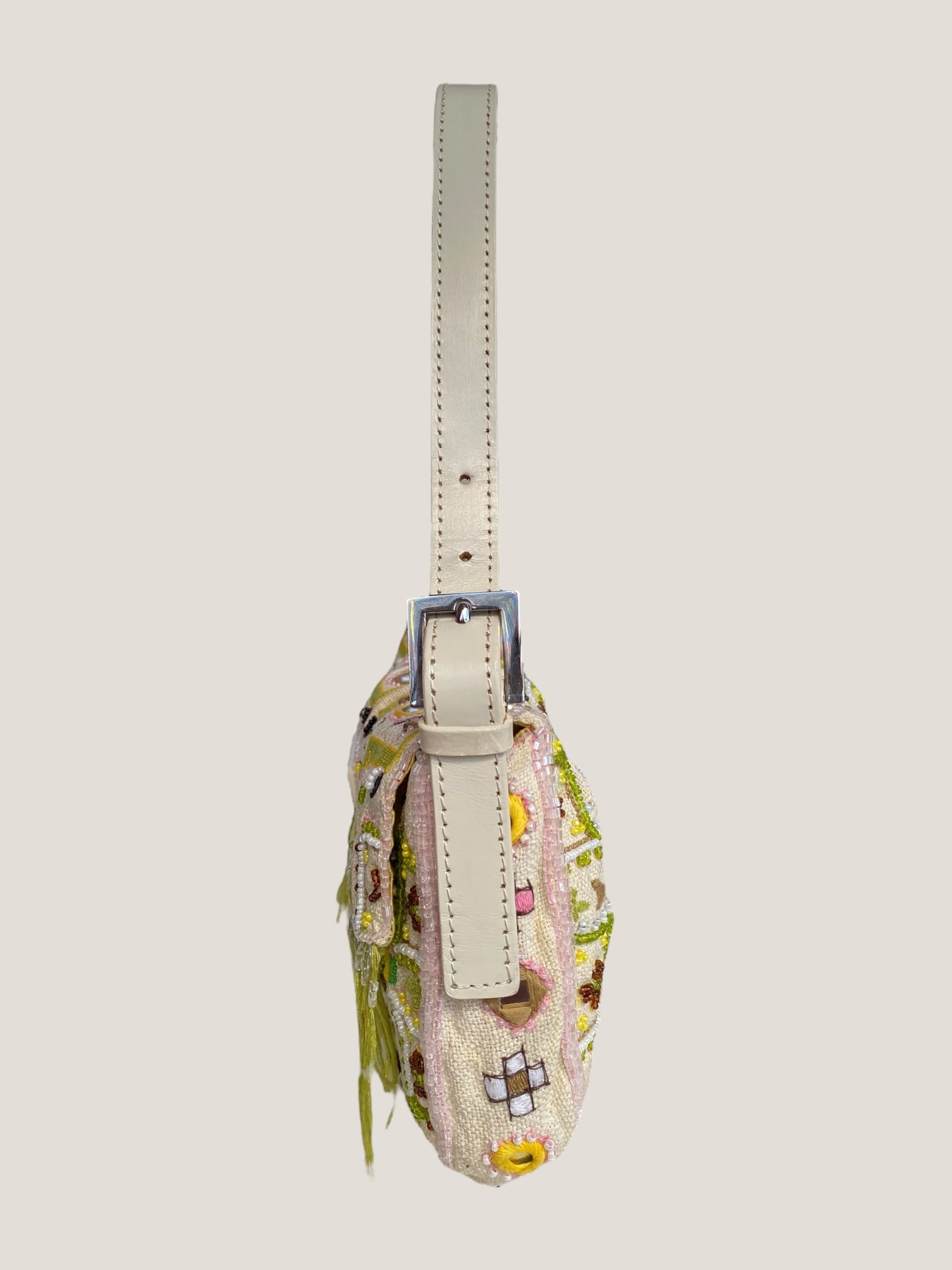 Fendi floral embroidered baguette