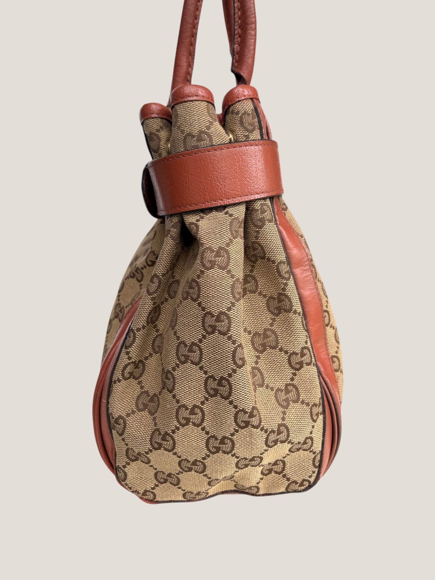 Gucci GG Canvas Tote Marrone Ruggine
