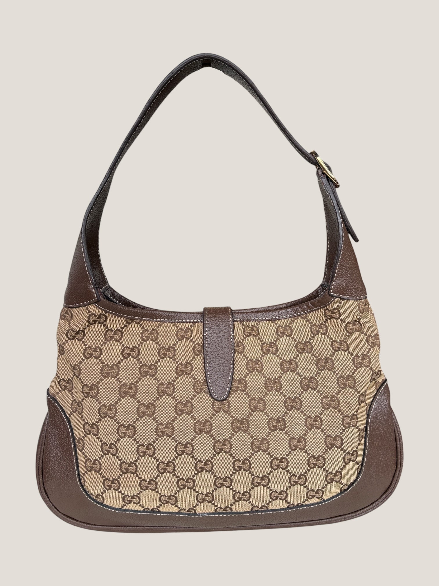 Gucci Jackie GG Canvas con dettaglio Piston