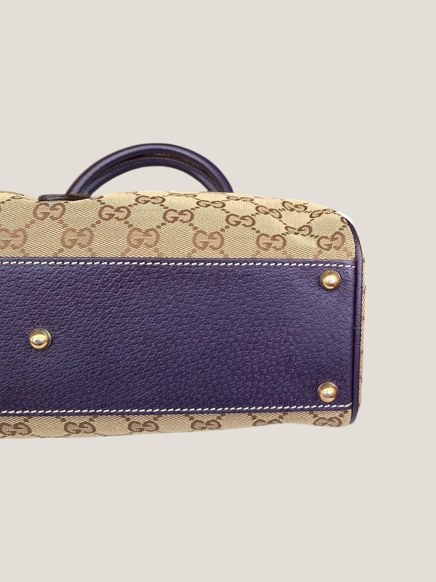 GUCCI Jackie Canvas Beige-Marrone