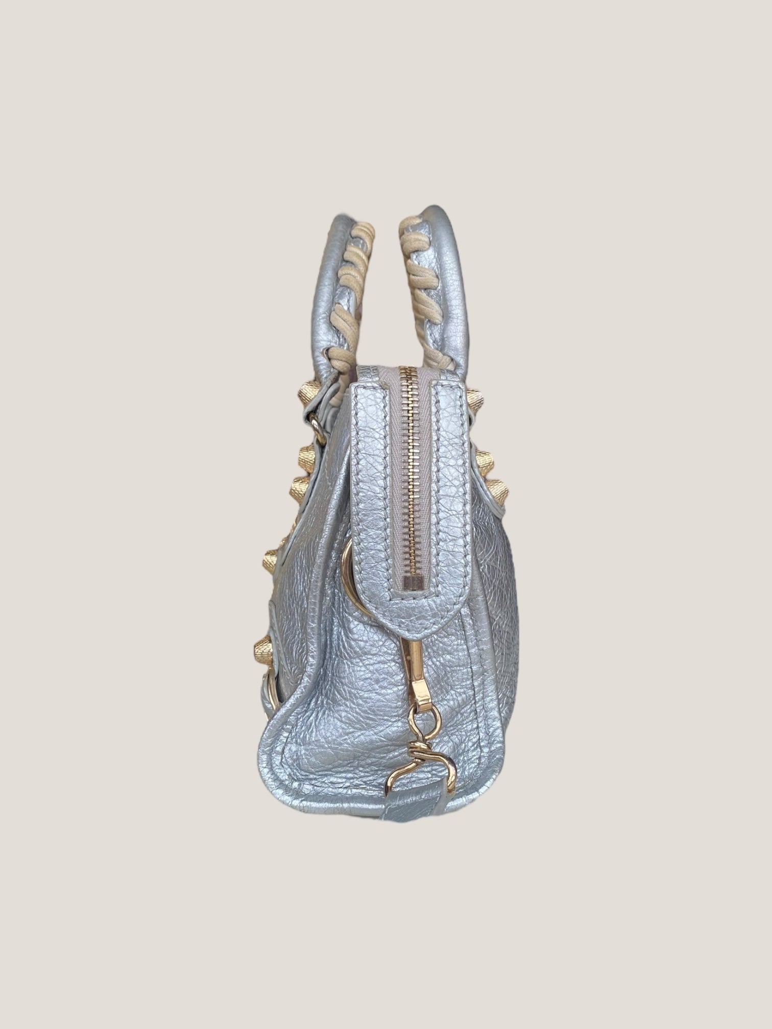 Balenciaga Classic City Mini argento metallizzato