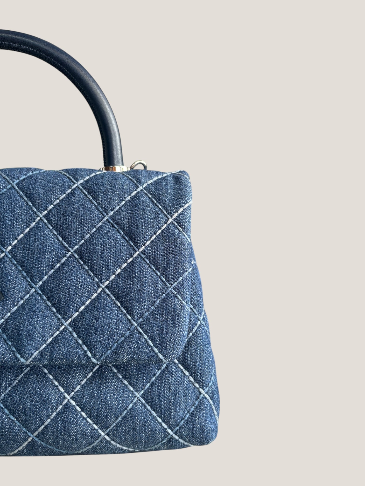 Chanel Coco Top Handle in denim trapuntato
