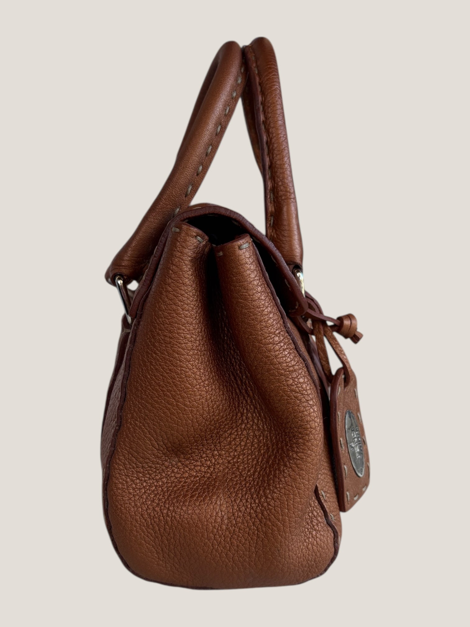 Fendi Selleria Mini color cuoio metallizzato