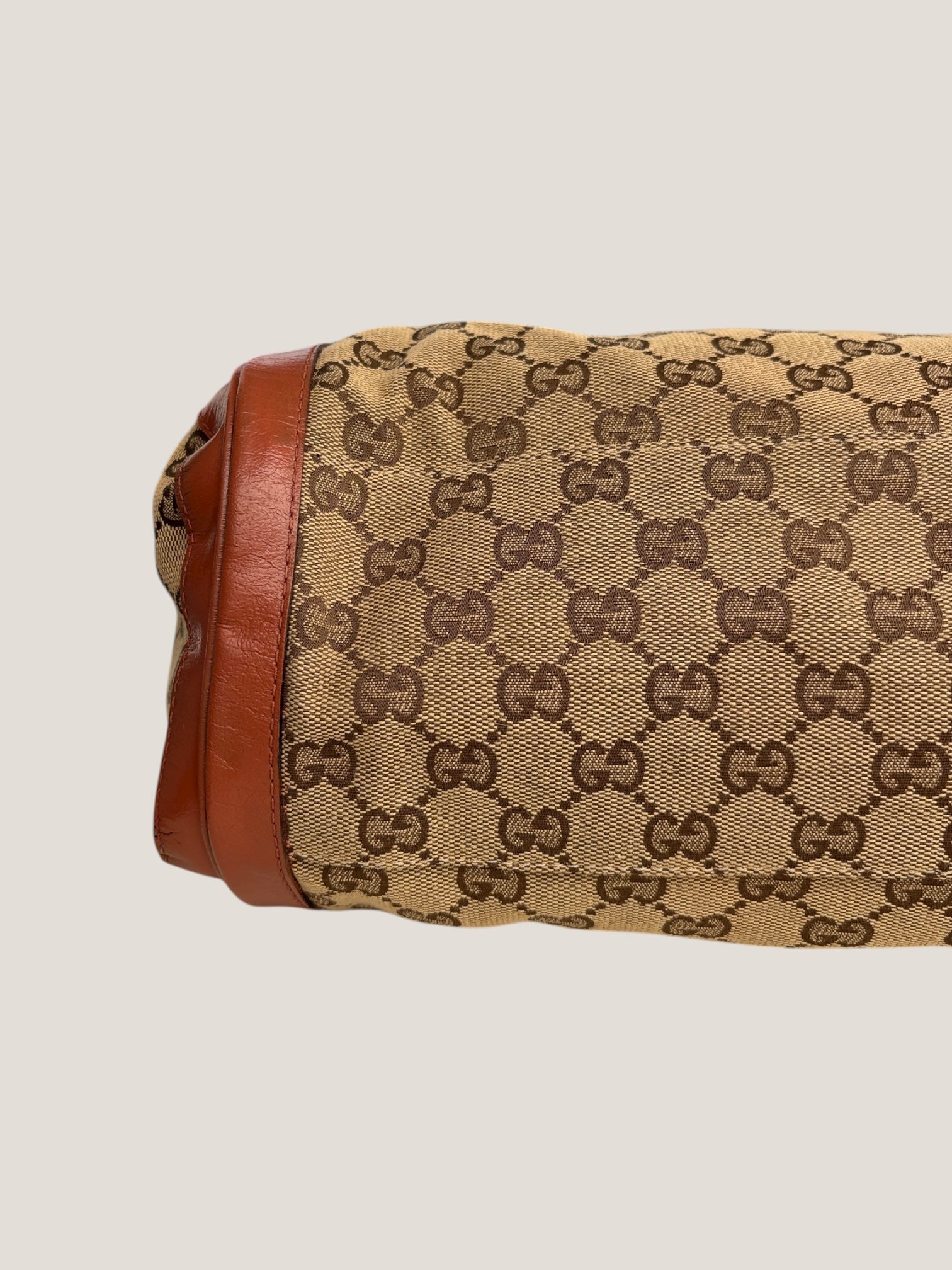 Gucci GG Canvas Tote Marrone Ruggine