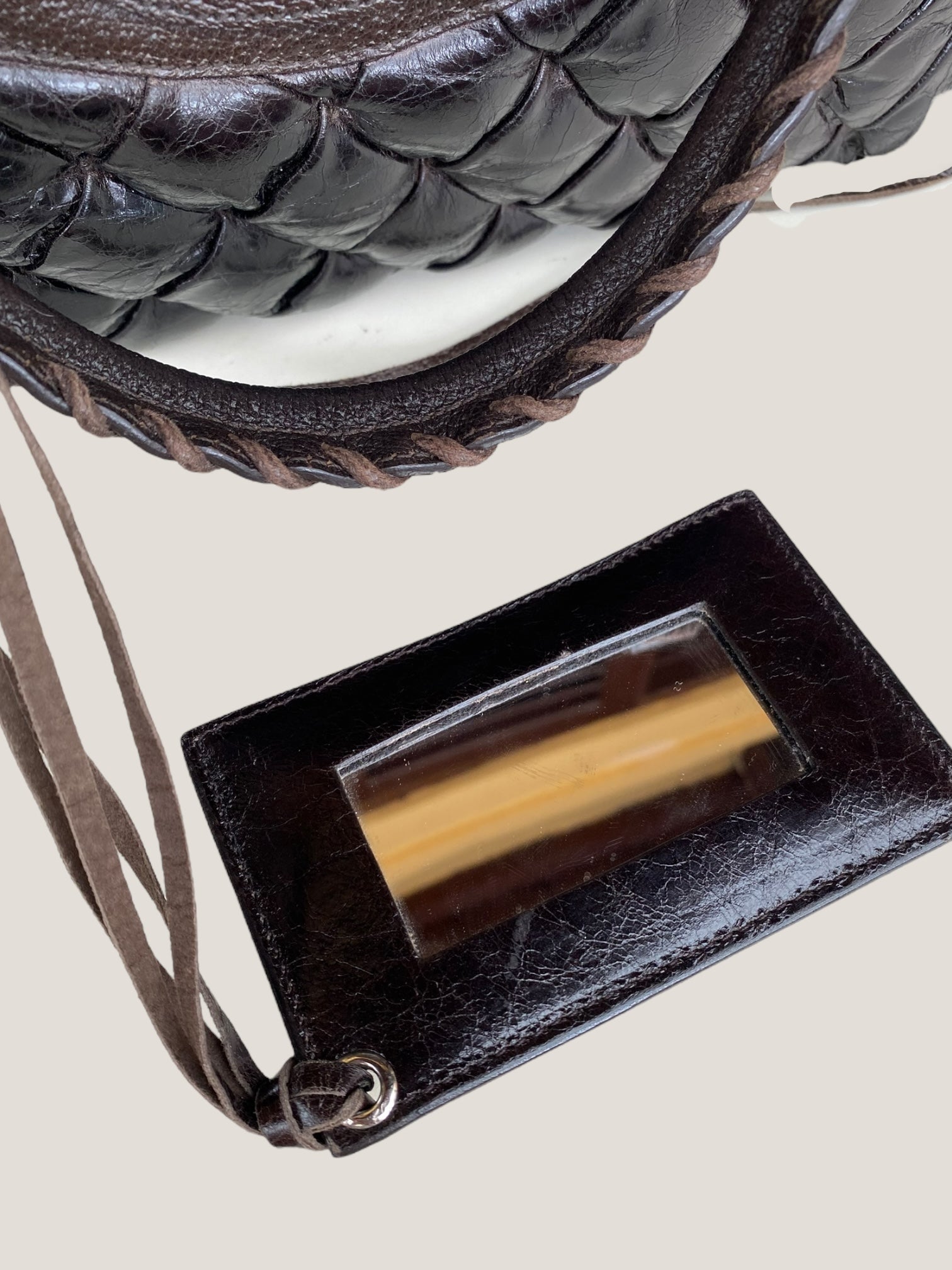 Balenciaga bauletto in pelle marrone