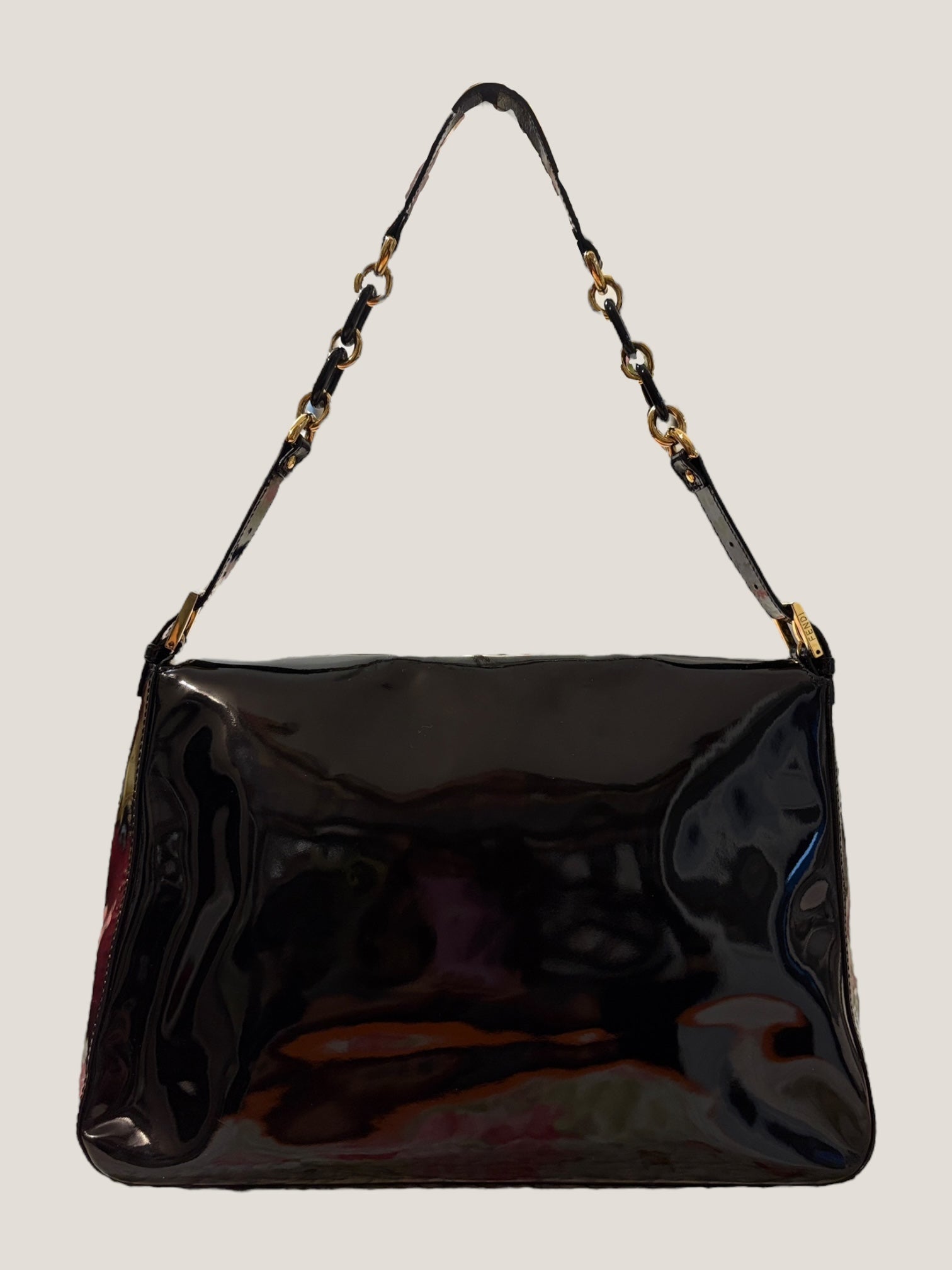 Fendi Mamma Baguette Vernice Nera