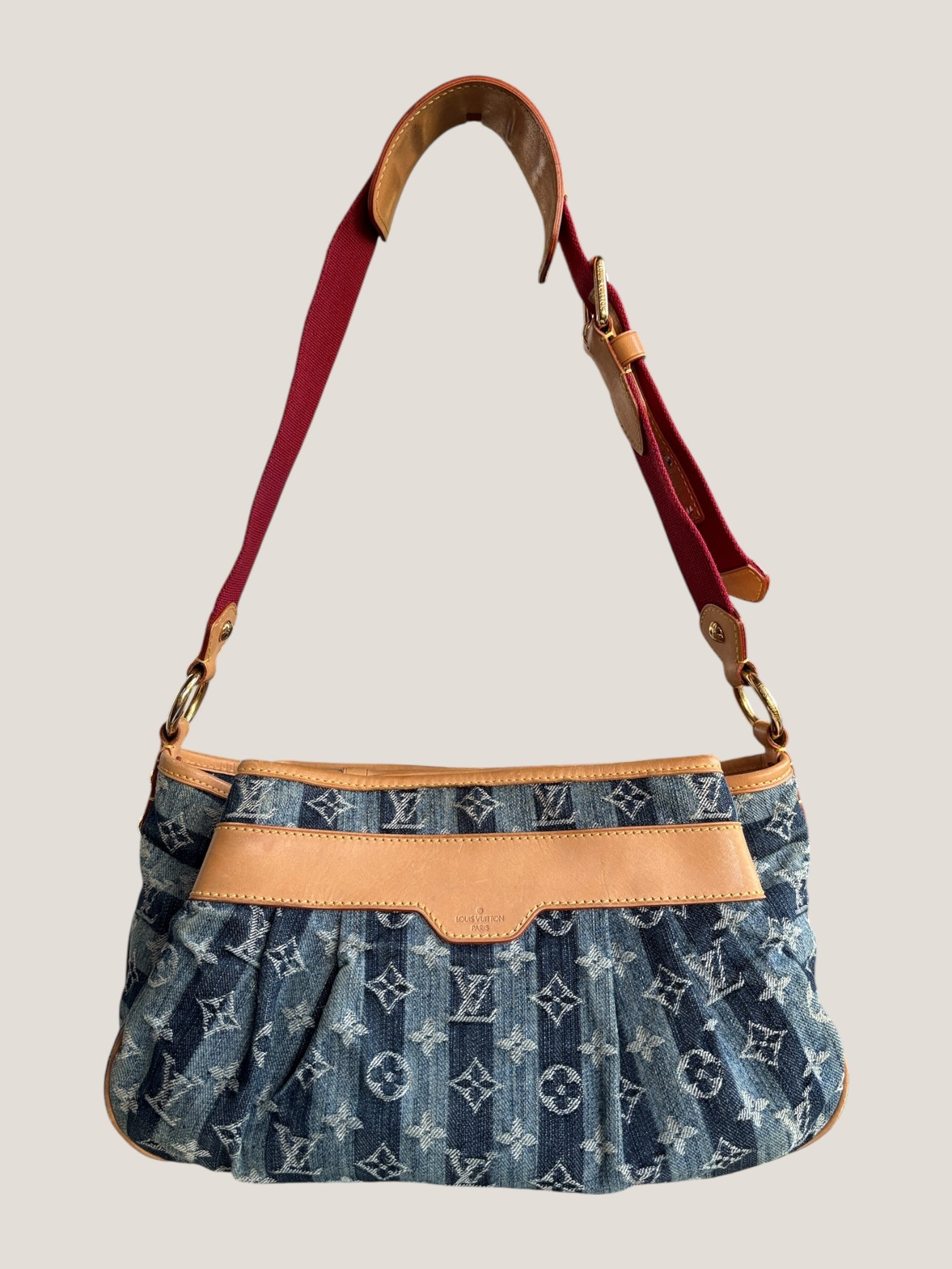 Louis Vuitton Denim Porte Épaule Raye MM