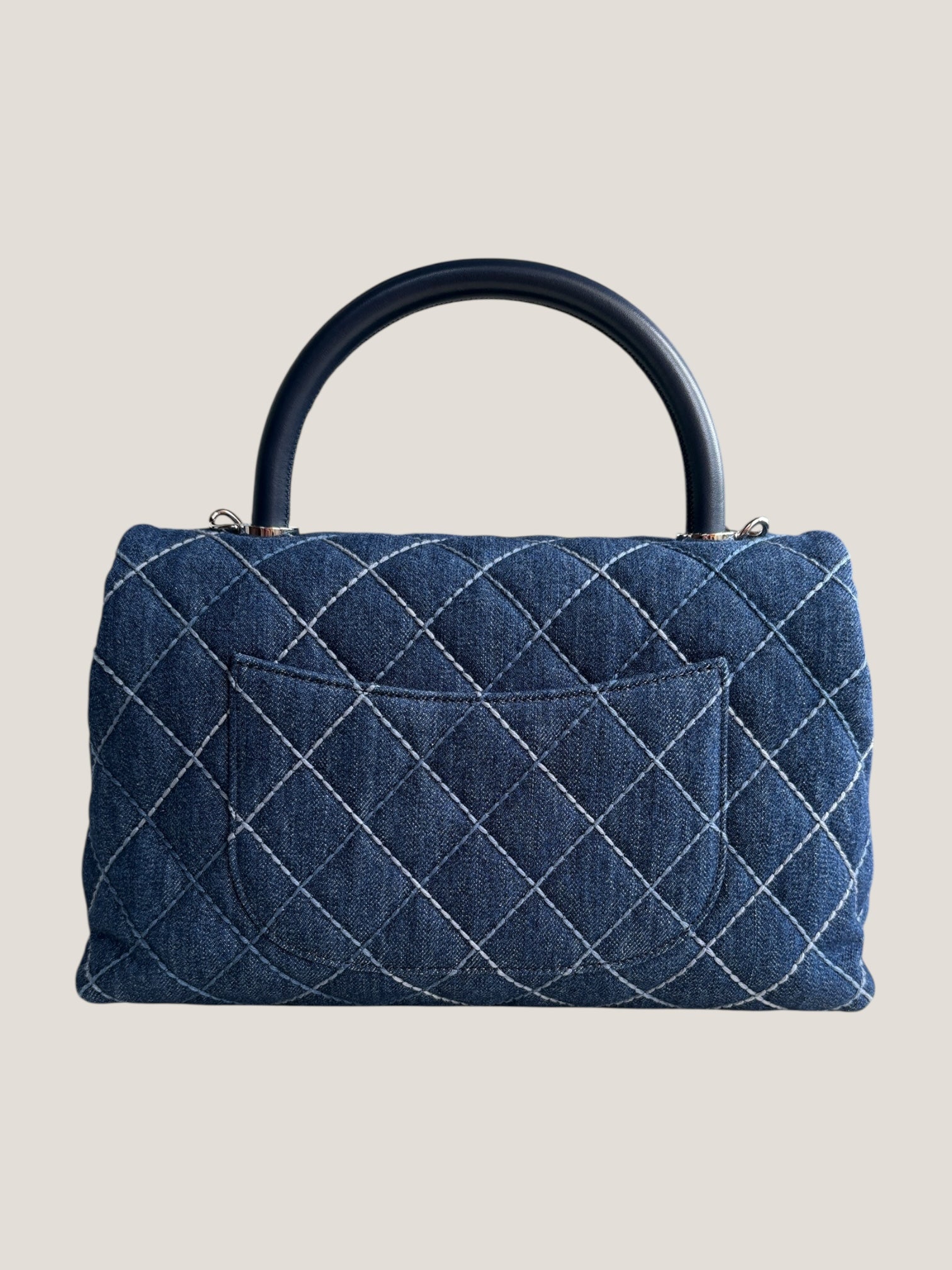 Chanel Coco Top Handle in denim trapuntato