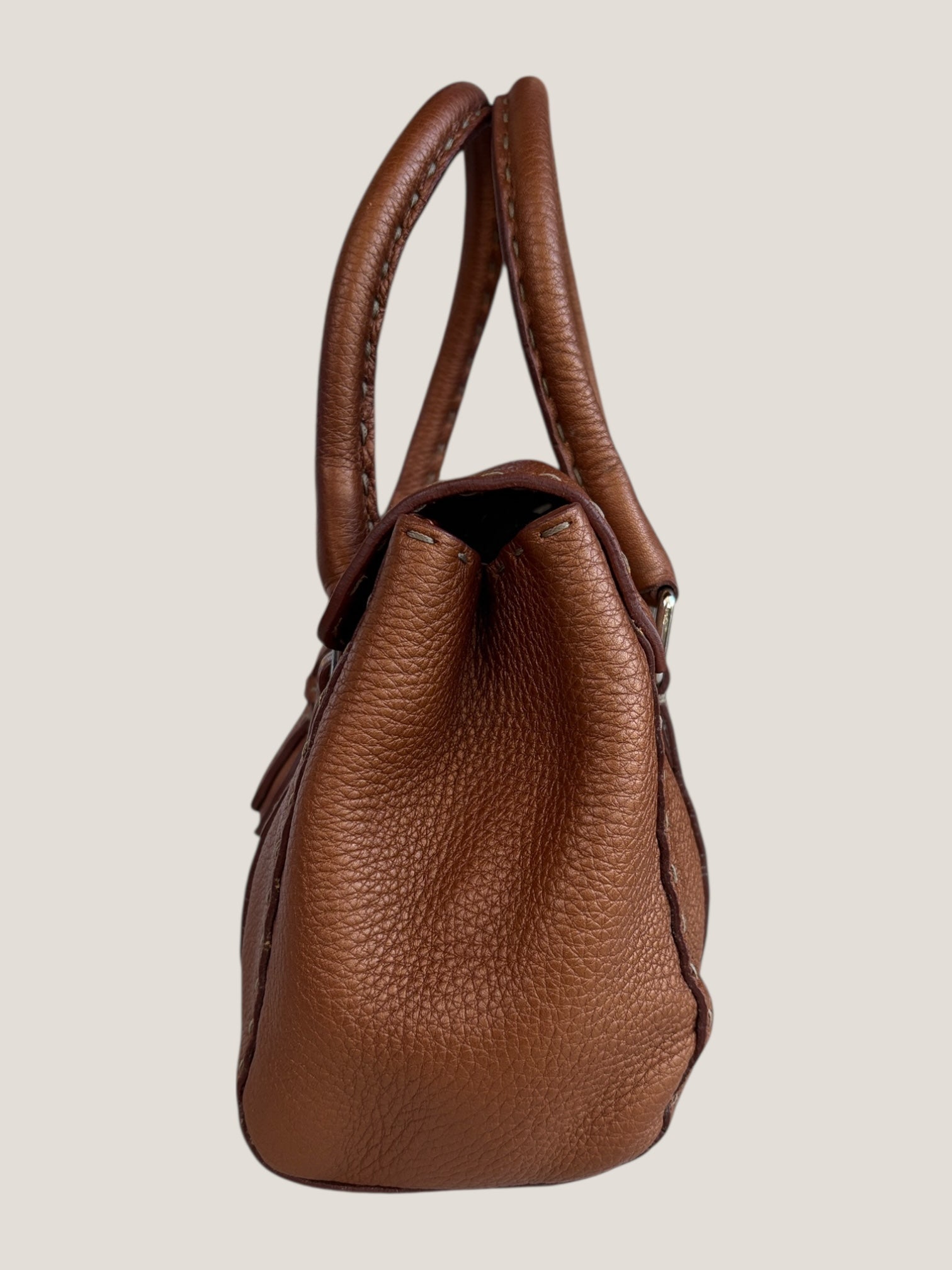 Fendi Selleria Mini color cuoio metallizzato