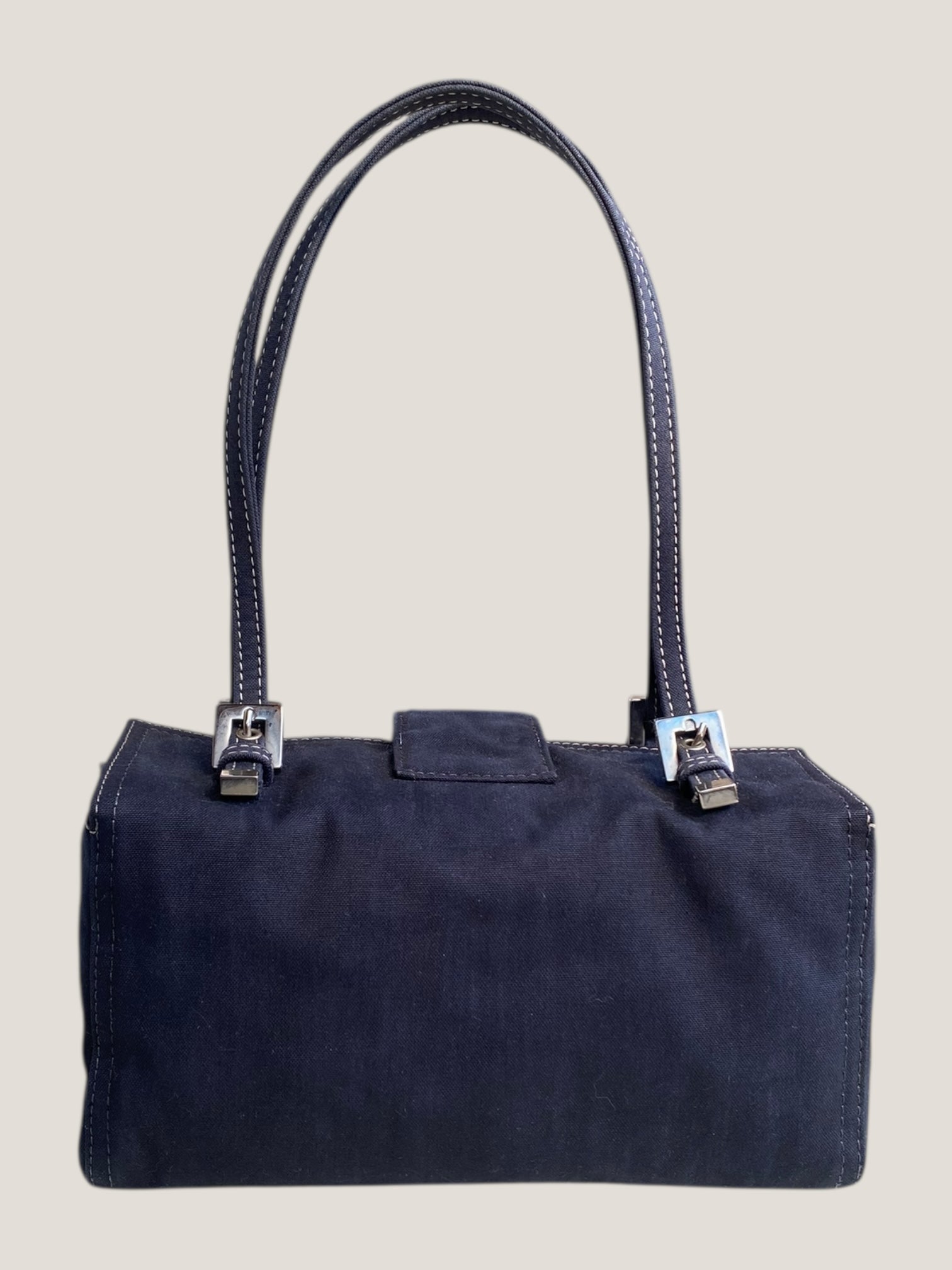 FENDI Baguette in Tessuto Blu
