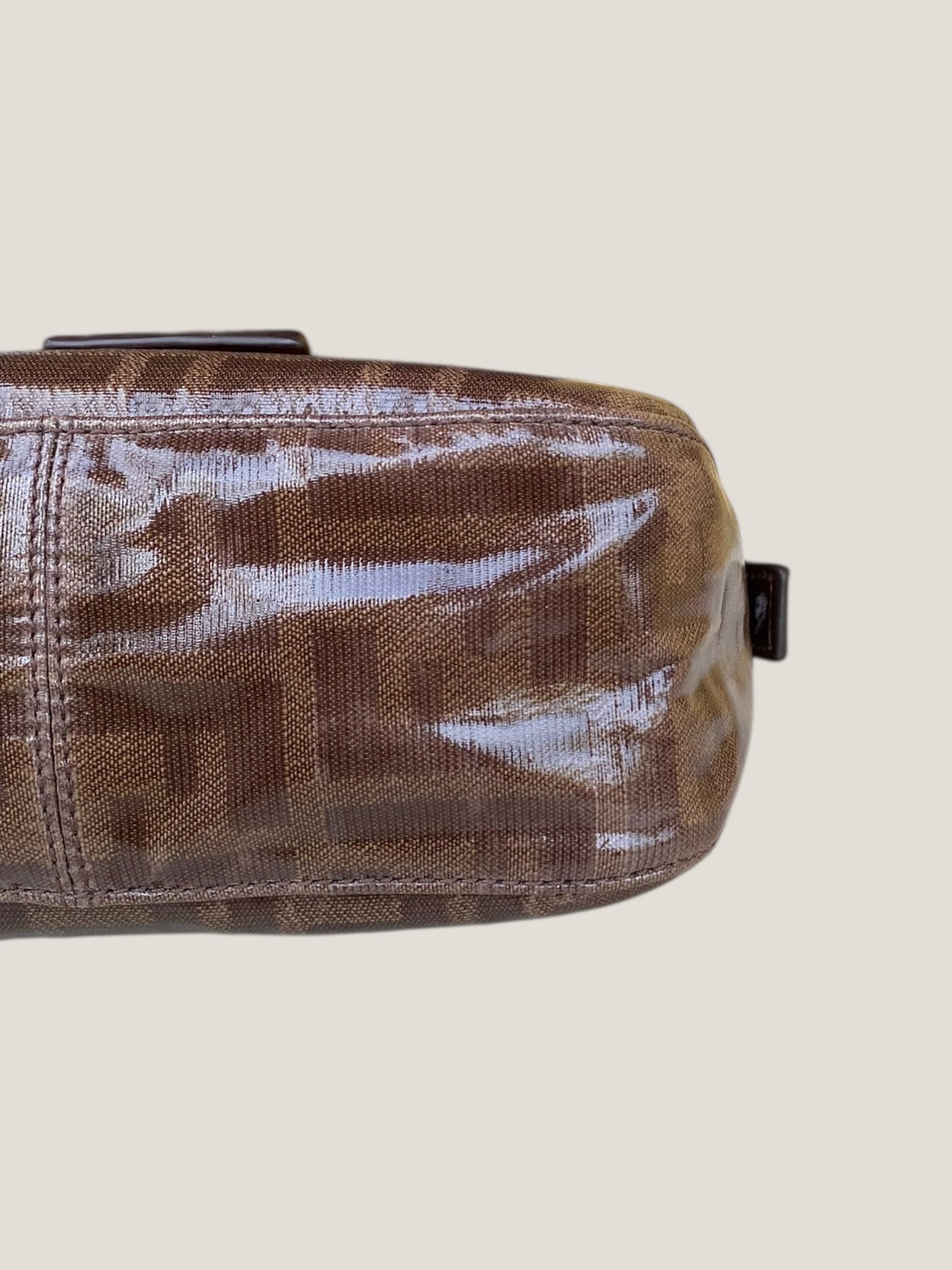 FENDI Mini Baguette Monogram Vernice