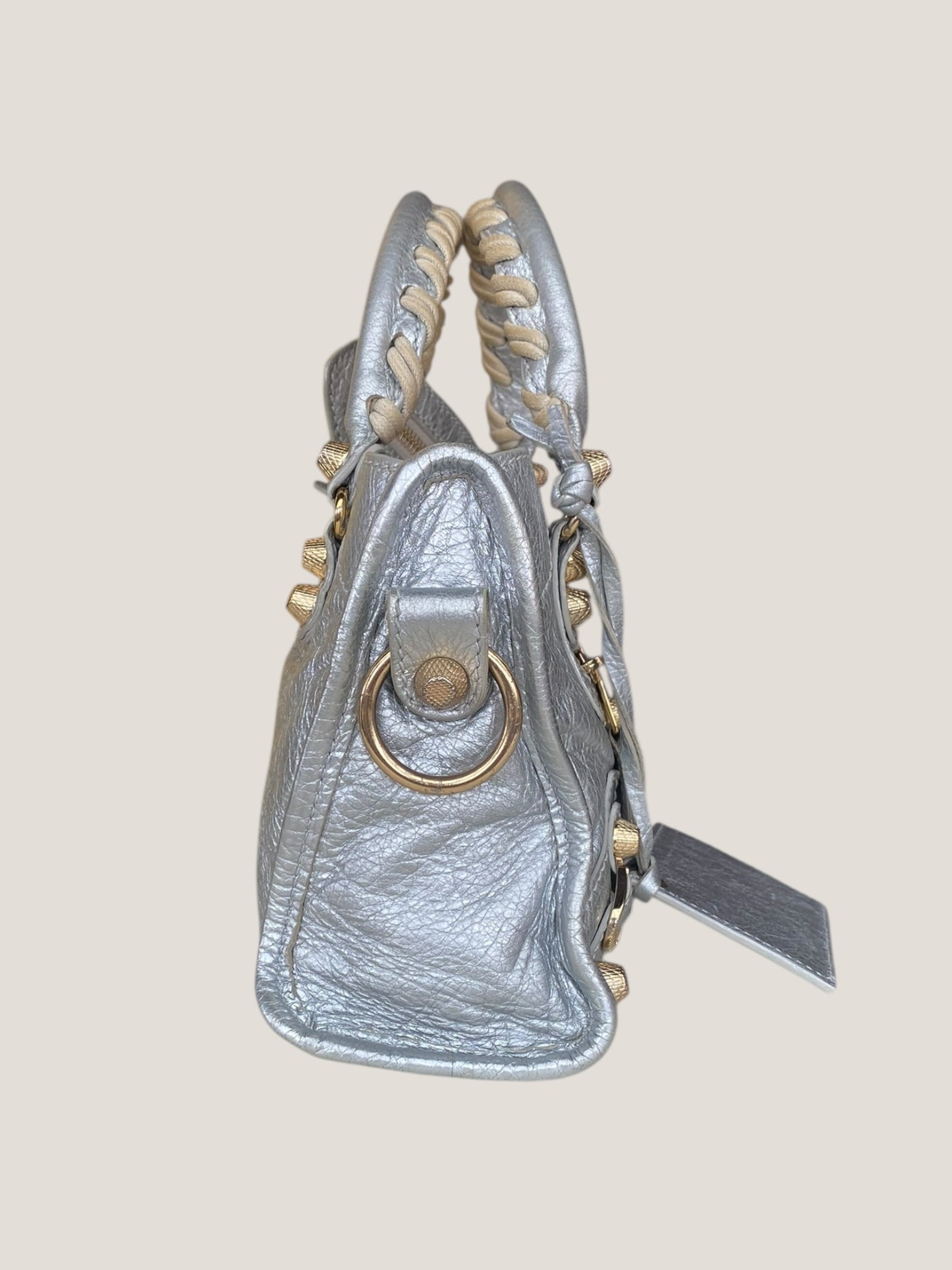 Balenciaga Classic City Mini argento metallizzato